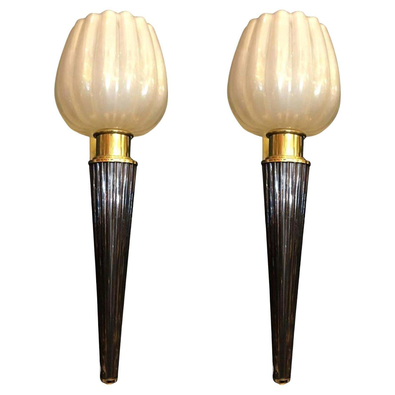 Pair Of Charming Sconce By Barovier & Toso, Murano, 1970s