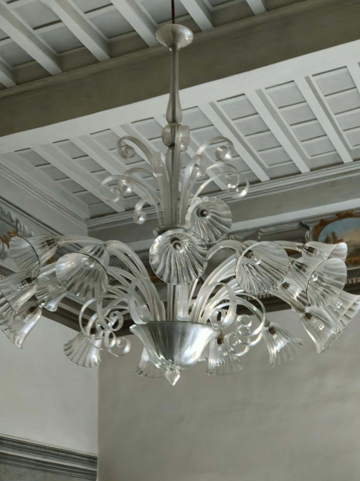 Art Deco Chandelier By Ercole Barovier, Murano, 1940s photo vinterior