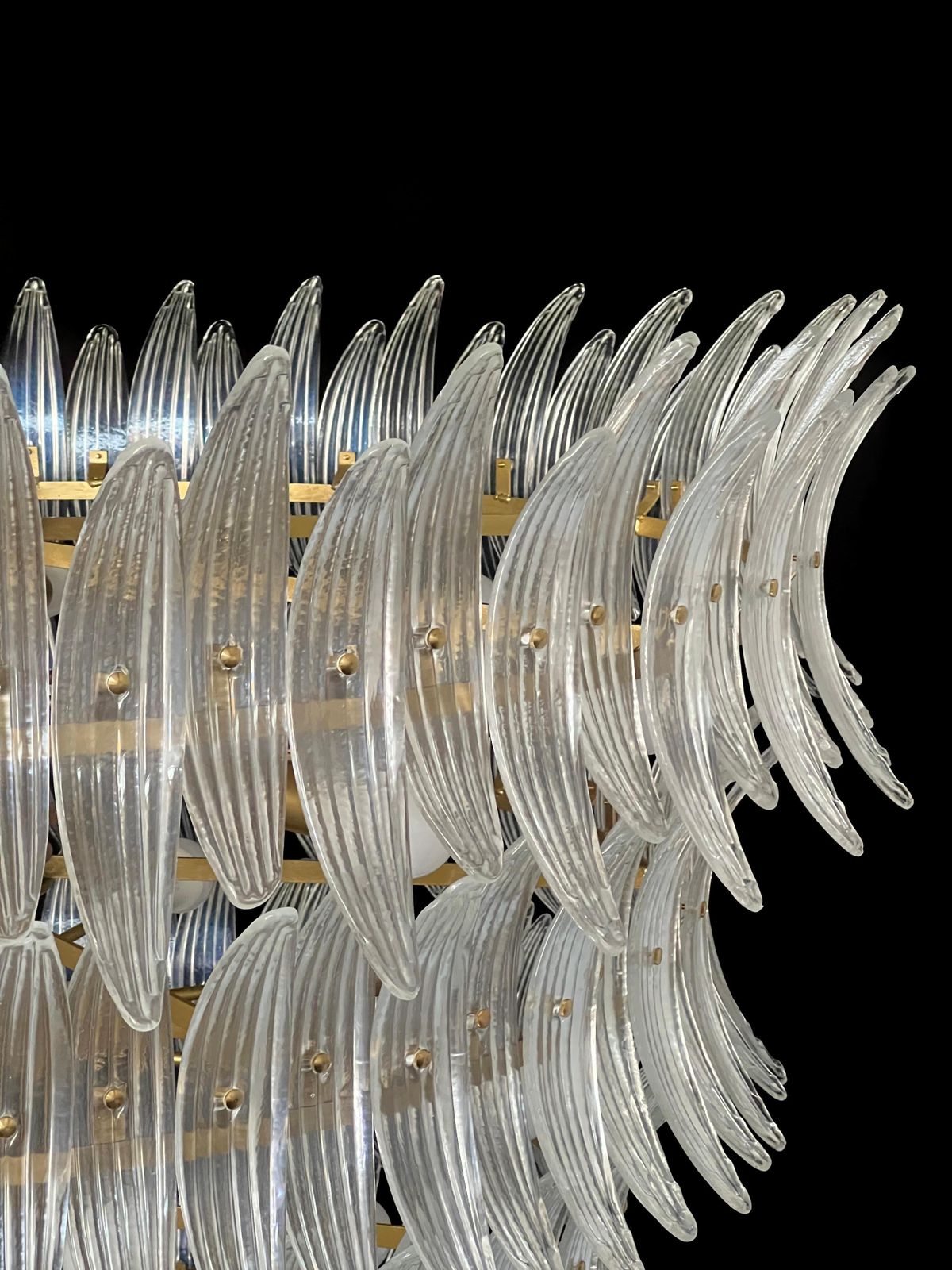 Giant Royal Pearl Palmette Chandelier, Murano photo buy