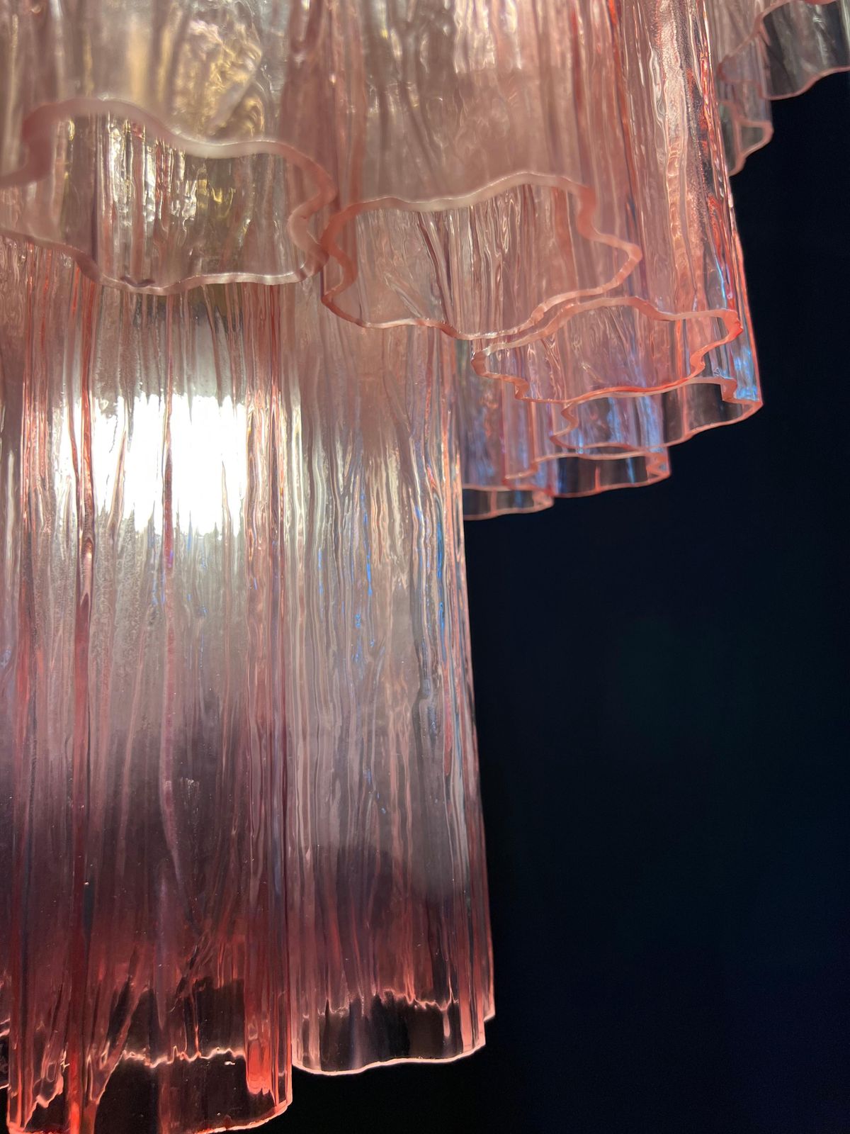 photo buy Charming Italian Pink Chandelier By Valentina Planta, Murano