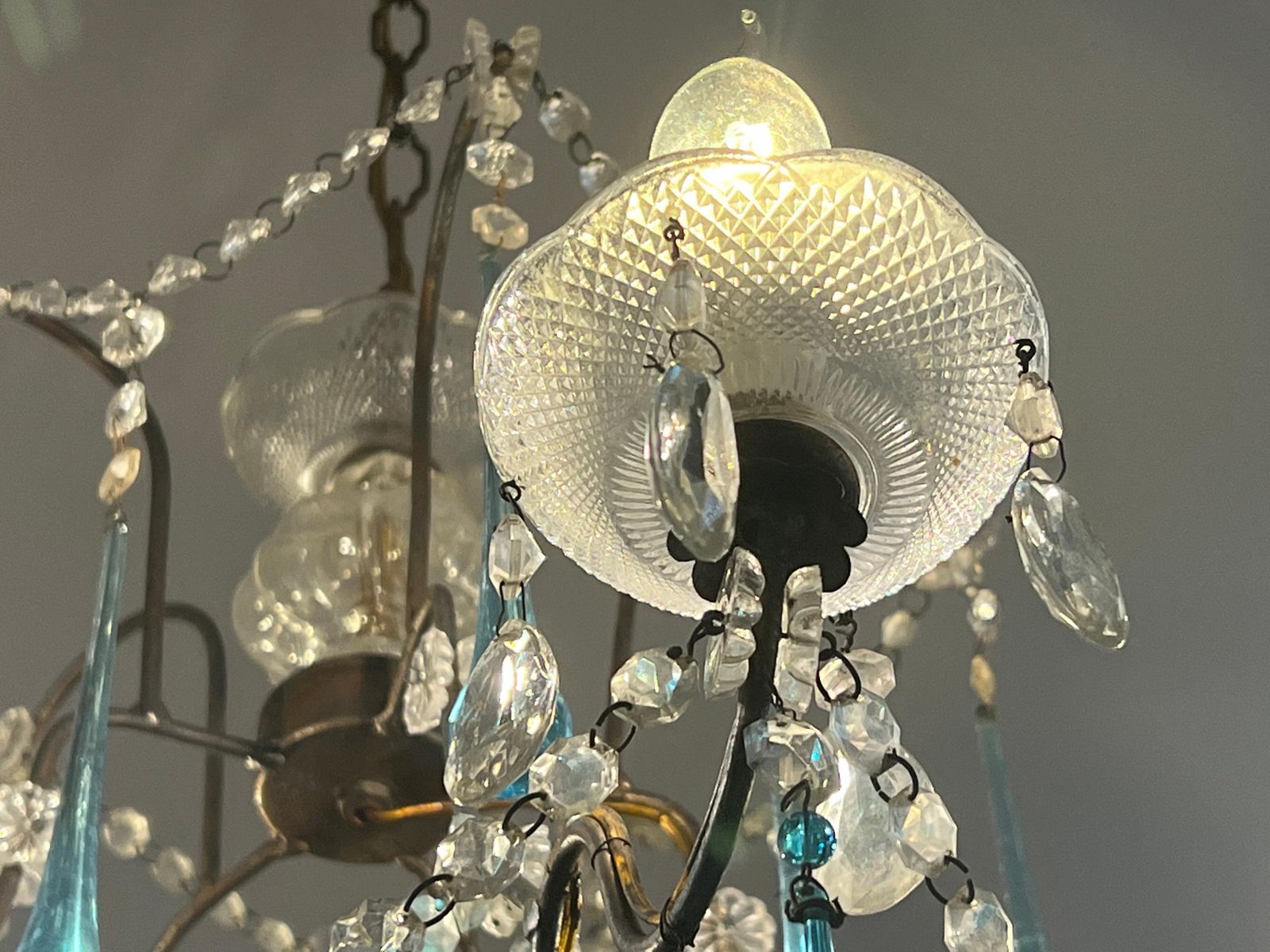 Lighting Greta Garbo's Tears Murano Chandelier 1980s photo