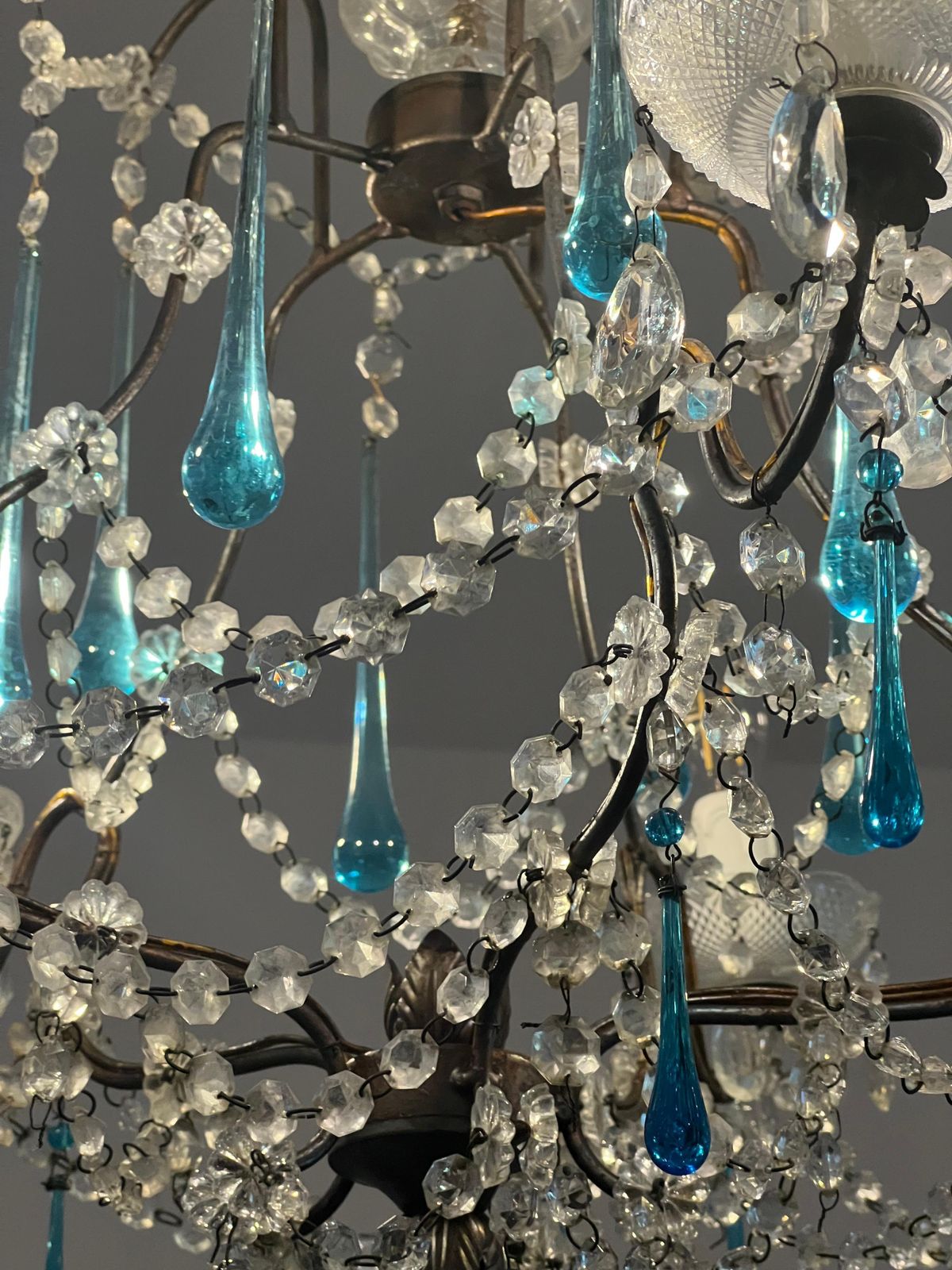 photo buy Greta Garbo's Tears Murano Chandelier 1980s