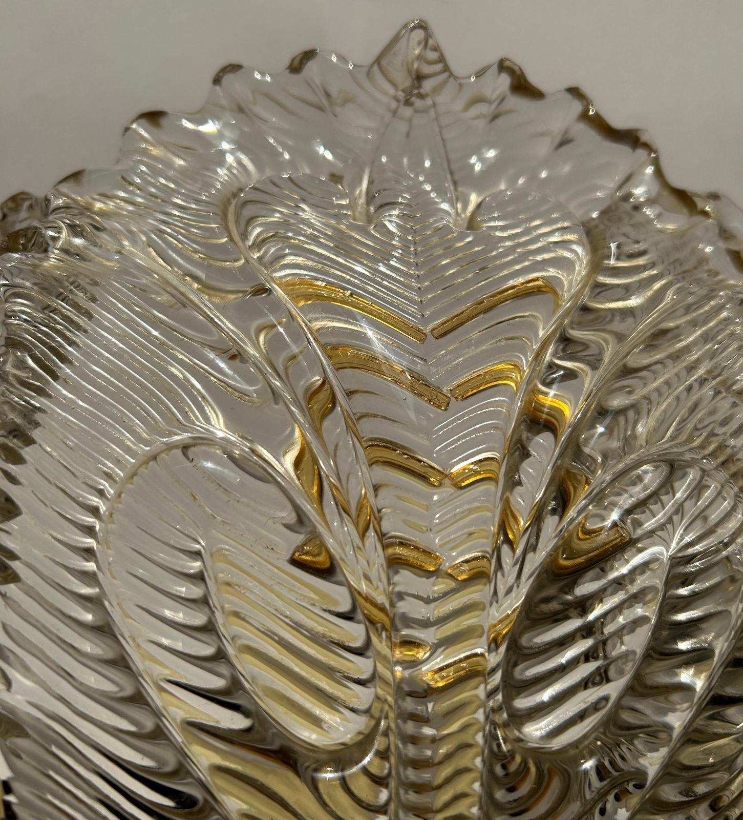 Luxurious Pair Of Wall Lamps Style Barovier & Toso, Murano, 1980s photo vinterior