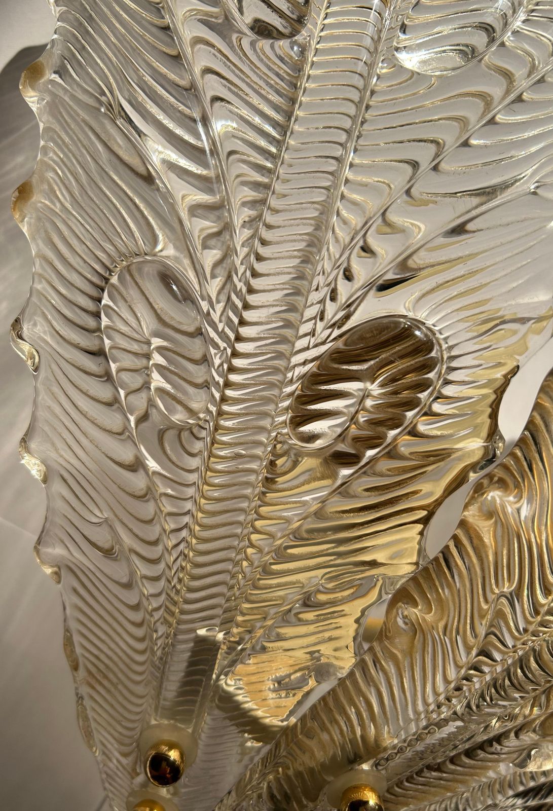 Luxurious Pair Of Wall Lamps Style Barovier & Toso, Murano, 1980s photo vintage