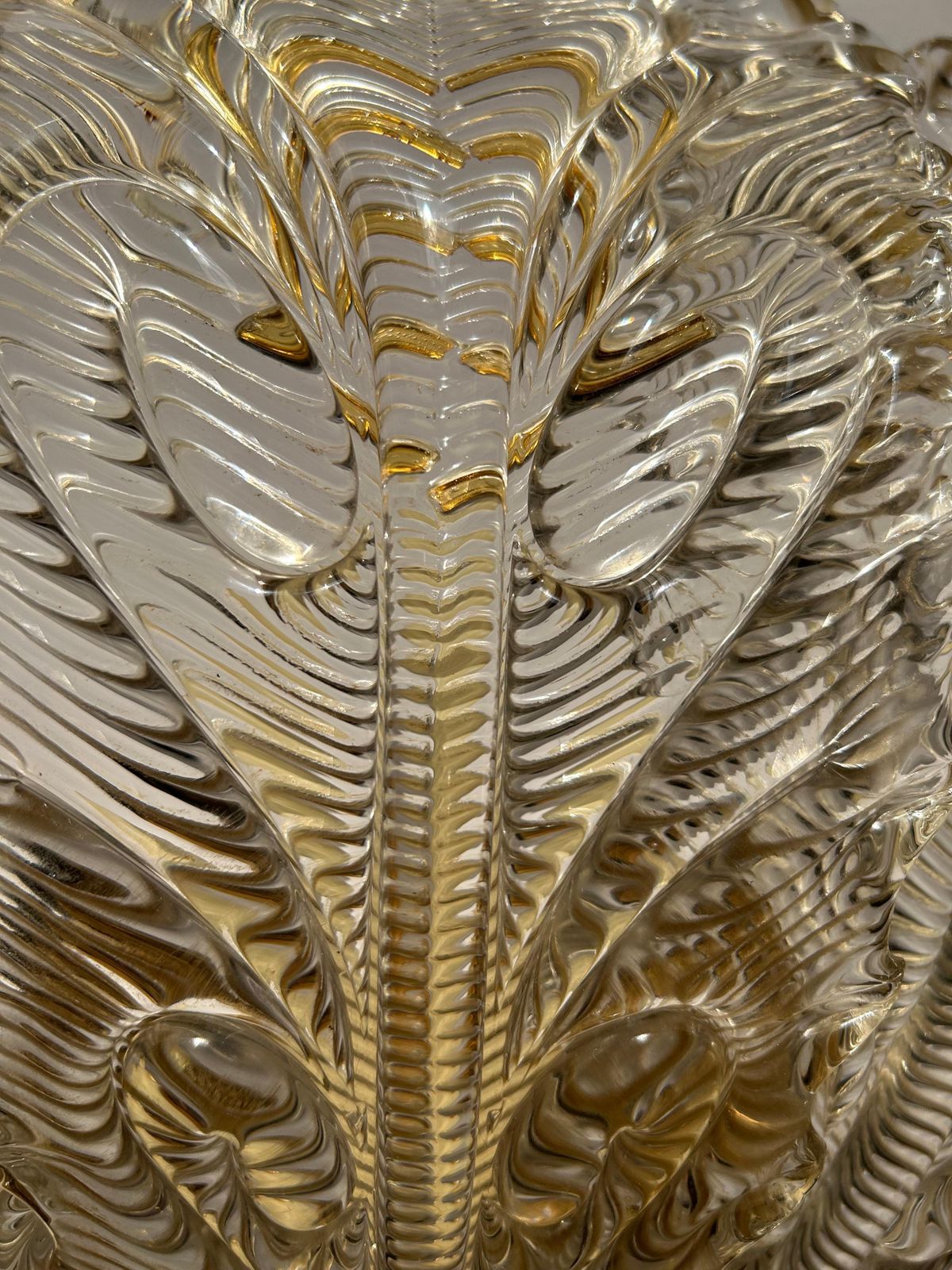2514.0 Luxurious Pair Of Wall Lamps Style Barovier & Toso, Murano, 1980s photo