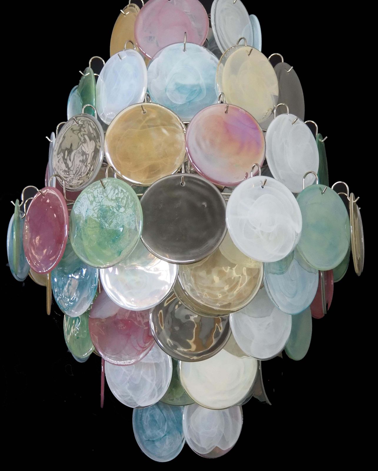 Pair Mid Century Italian Arlecchino Murano Chandeliers photo vinterior