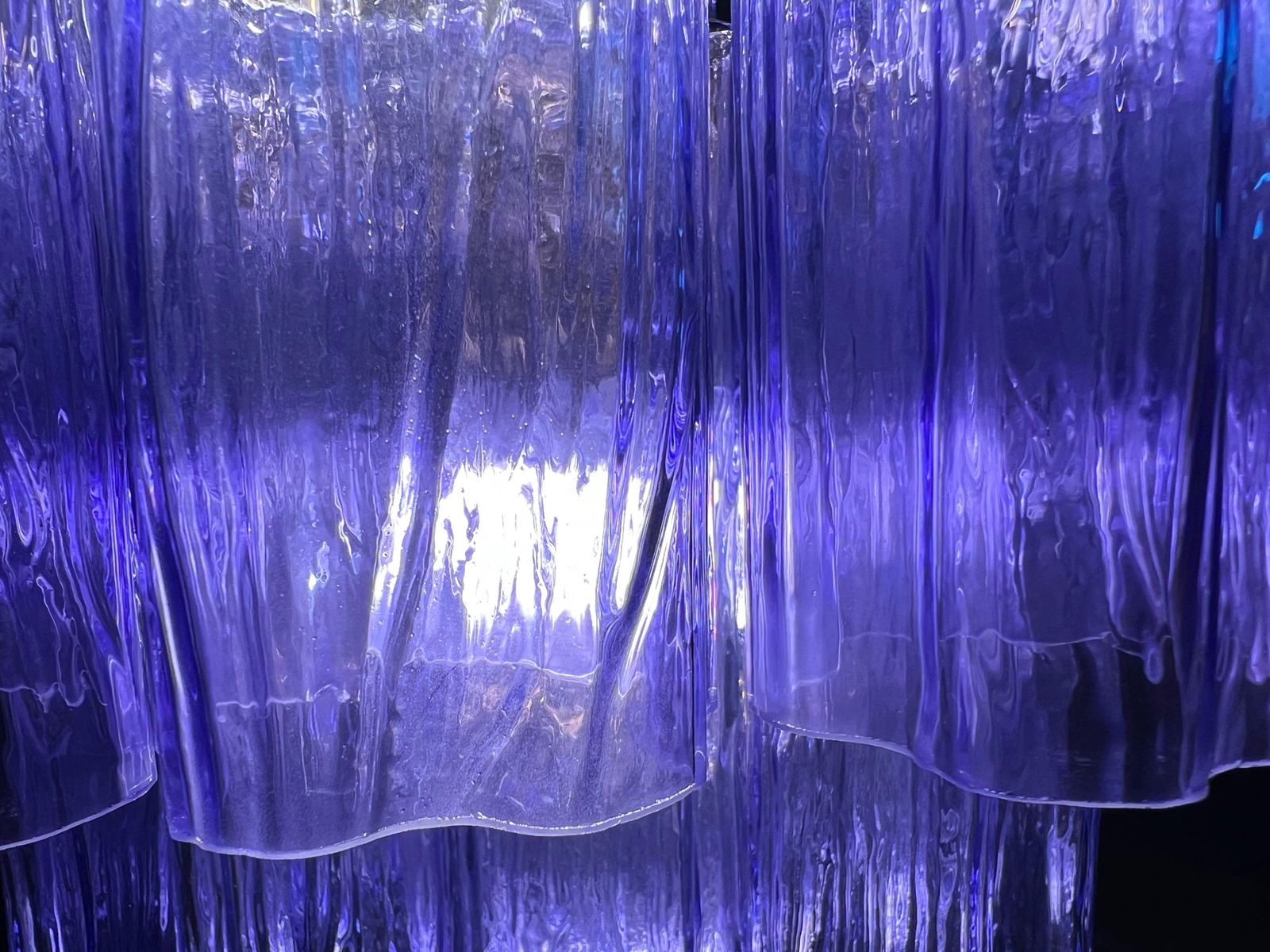 photo furniture Charming Italian Amethyst & Clear Chandelier By Valentina Planta, Murano