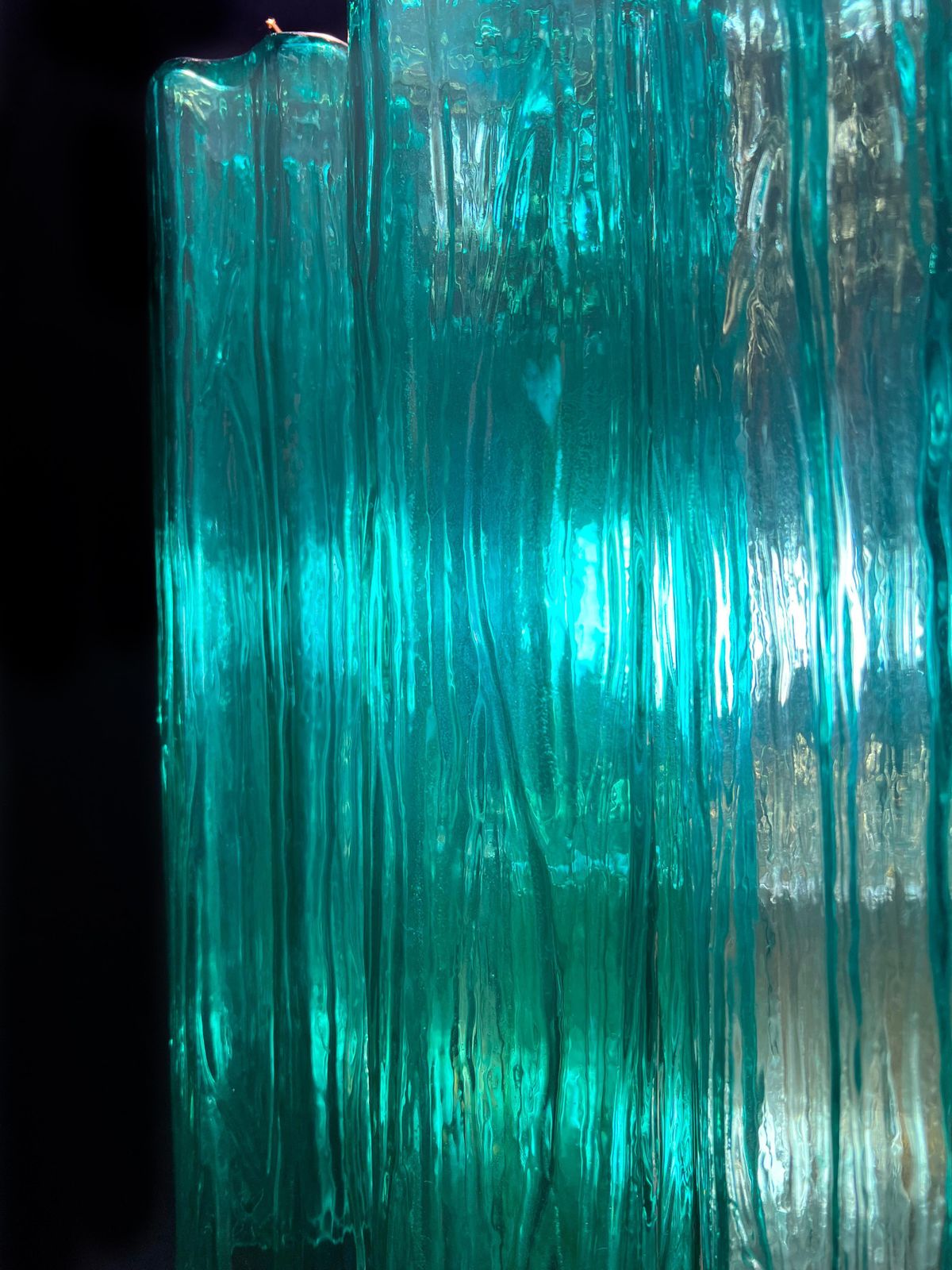Elegant Italian Emerald And Gold Chandelier By Valentina Planta, Murano photo vinterior