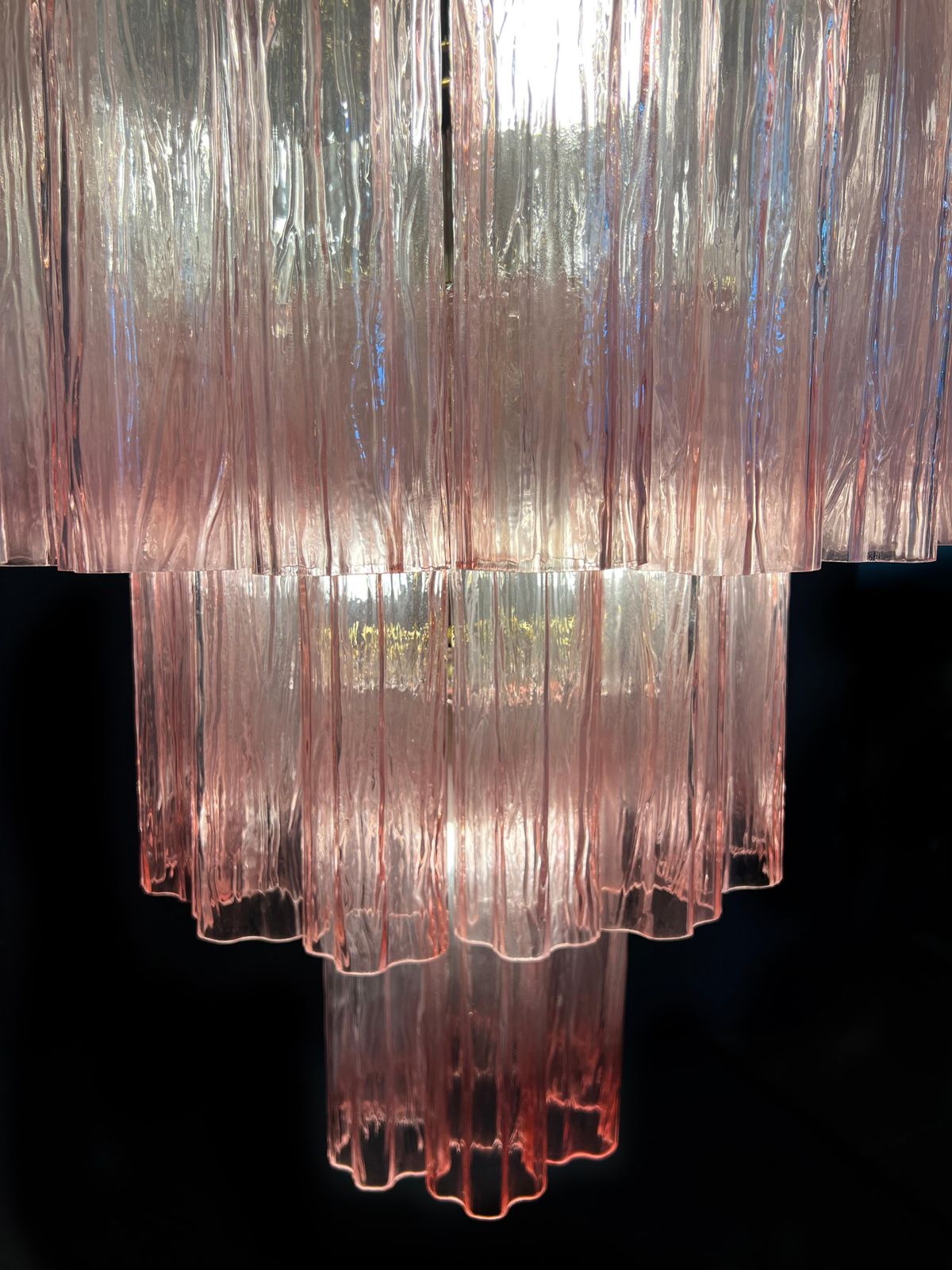 Amazing Italian Pink Chandelier By Valentina Planta, Murano photo vinterior
