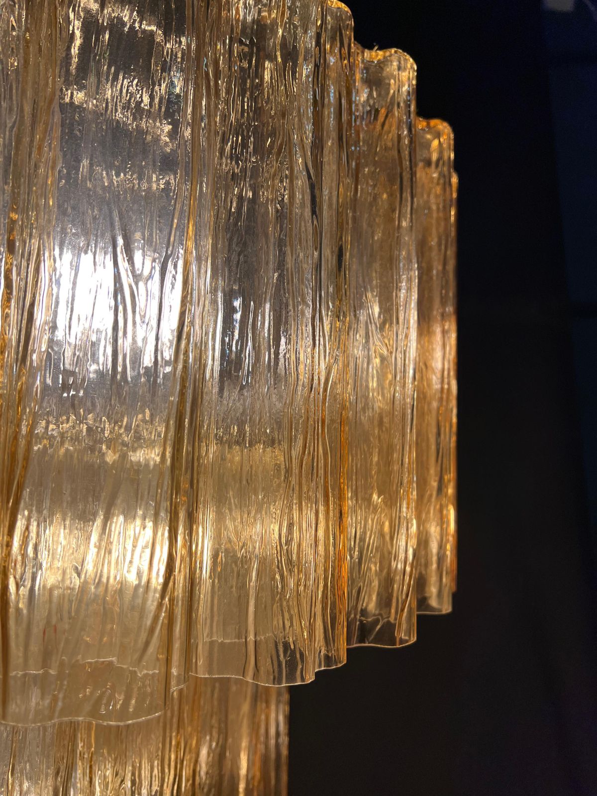 2307.0 Charming Talian Amber Chandelier By Valentina Planta, Murano photo