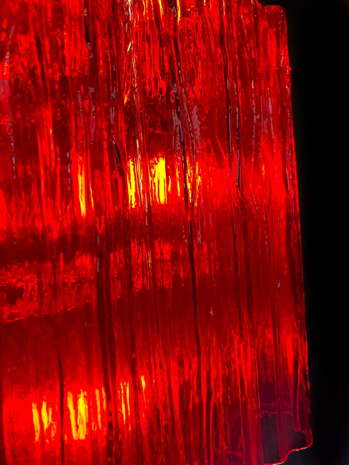 photo for sale Amazing Italian Red Chandelier By Valentina Planta, Murano