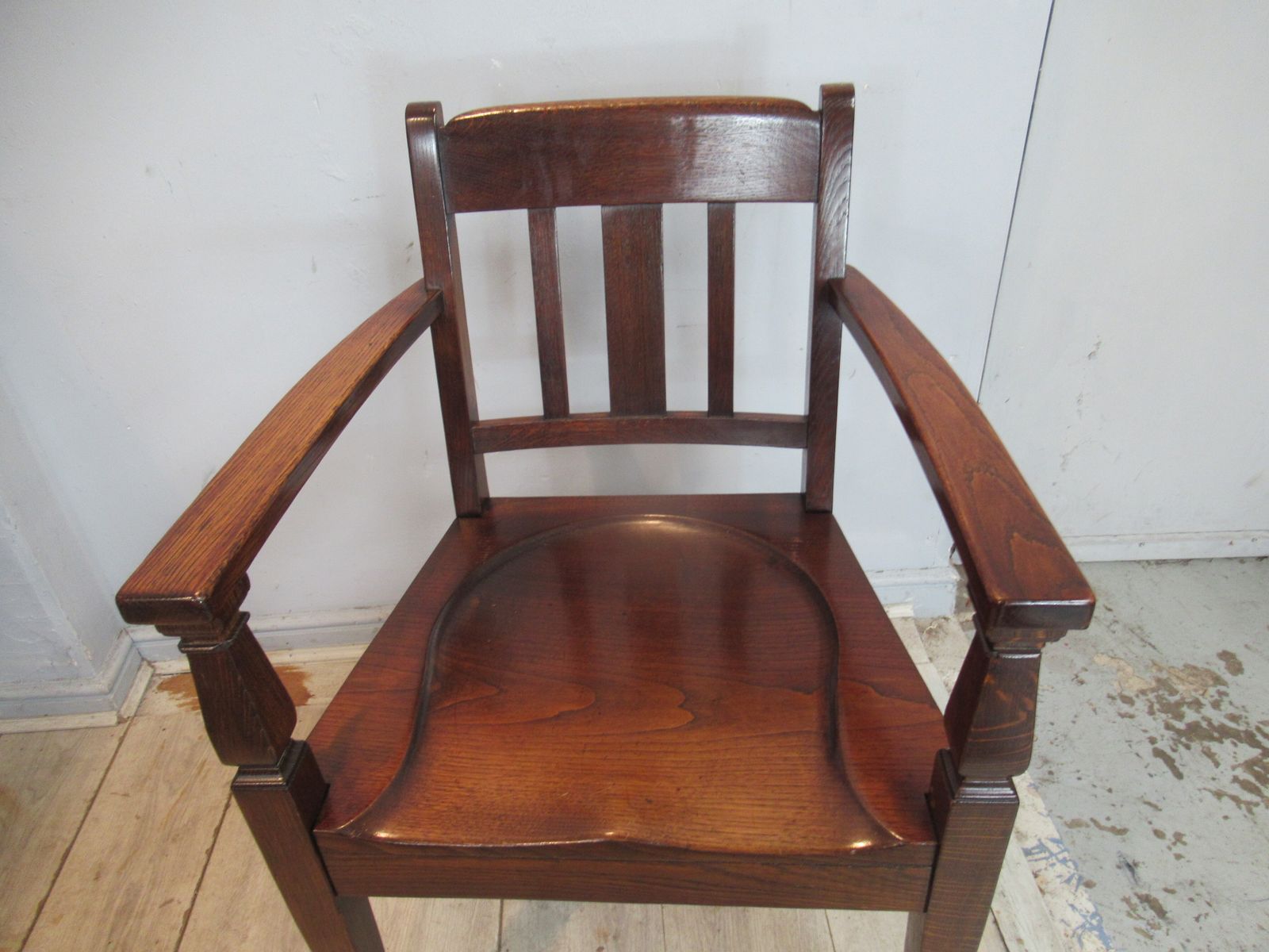 Pair Of Oak  Arm Chairs   By  J B Cockayne,  Sheffield photo 275.0