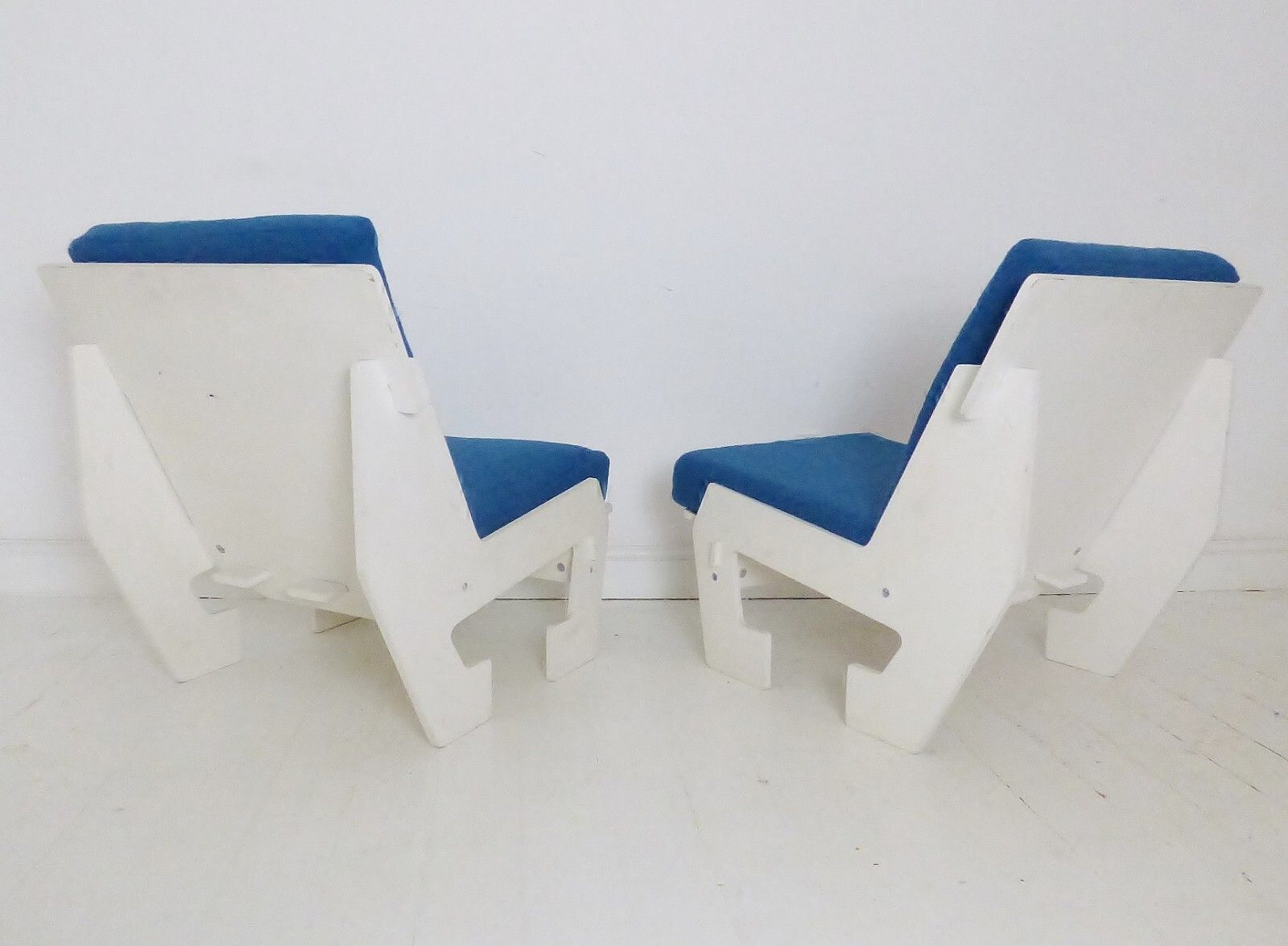 Stunning Vintage Modular Pop Art Plywood Lounge Chairs System & Table 1960's photo vinterior