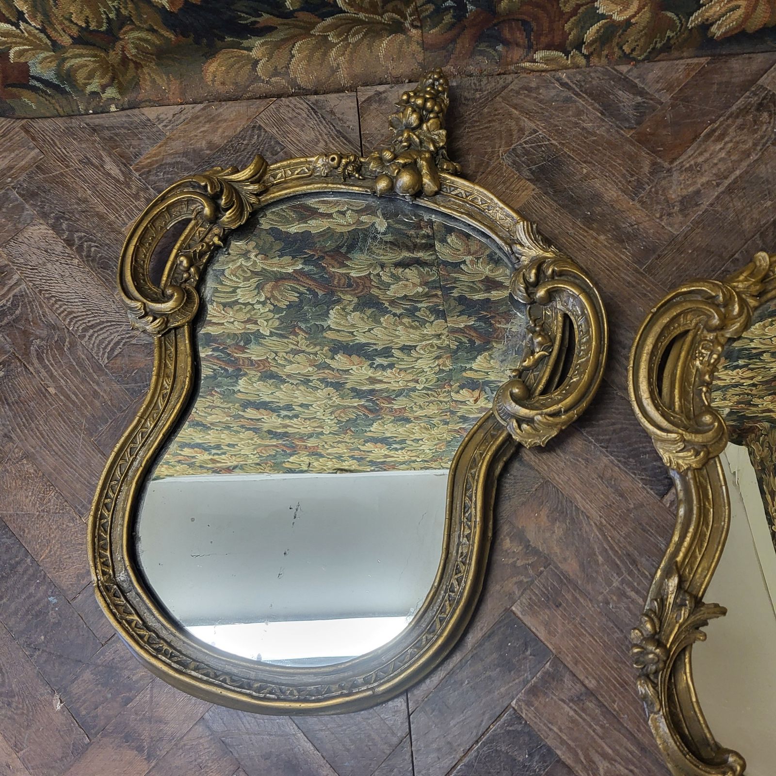Pair Of French Gilt Composite Mirrors photo Home Decor