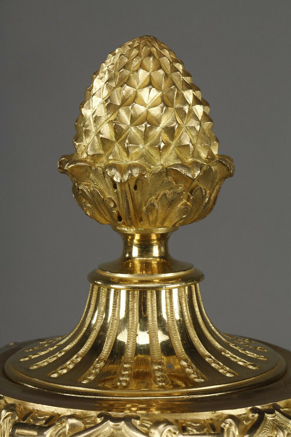 14725.0 Exceptional Gilt Bronze Ovoid Shaped Covered Vase photo