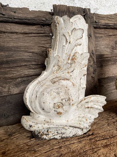 photo furniture Pair Of  Unusual Decorative Antique French 19th C. Cast Iron Dolphin Vases