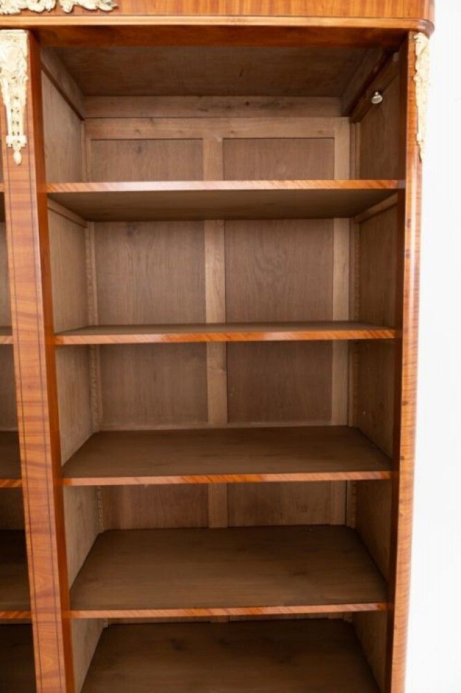 Sheraton Revival Display Cabinet Bookcase Satinwood 1880 photo furniture