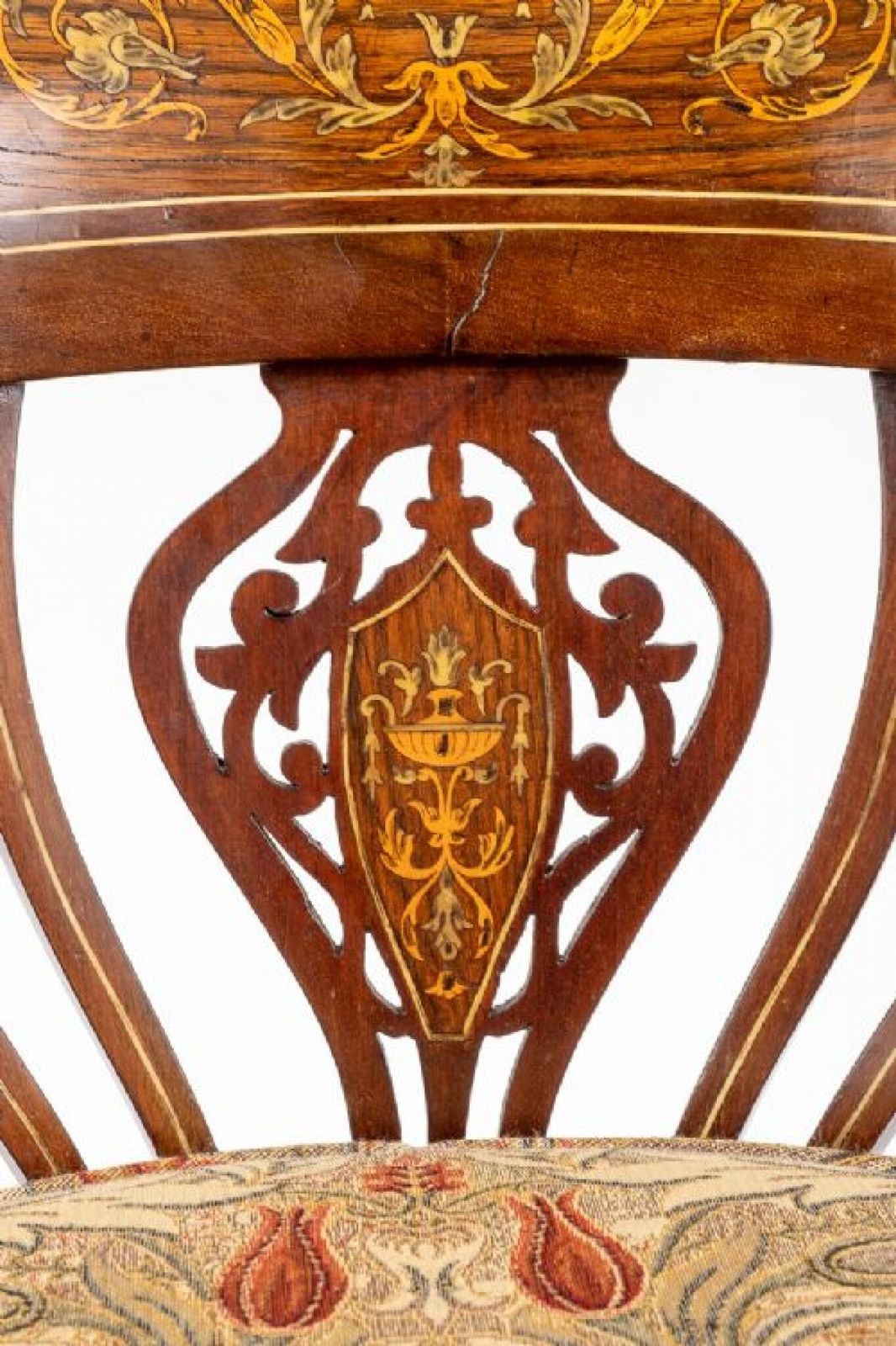 Victorian Tub Chair Marquetry Inlay 1880 photo vinterior