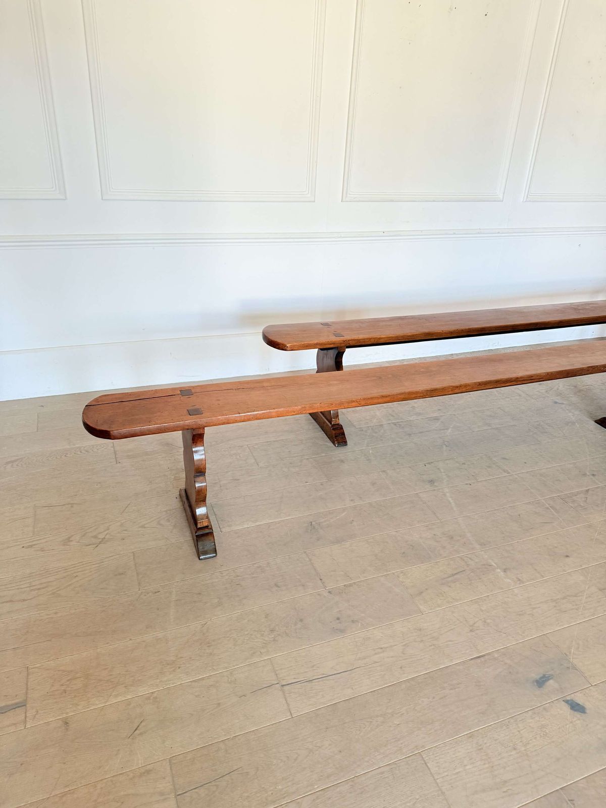 Large Pair Of 19th Century Cherrywood Benches photo furniture