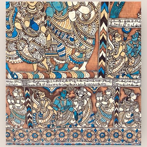 Art Kalamkari Temple Painting From South India (Hindu Art) photo