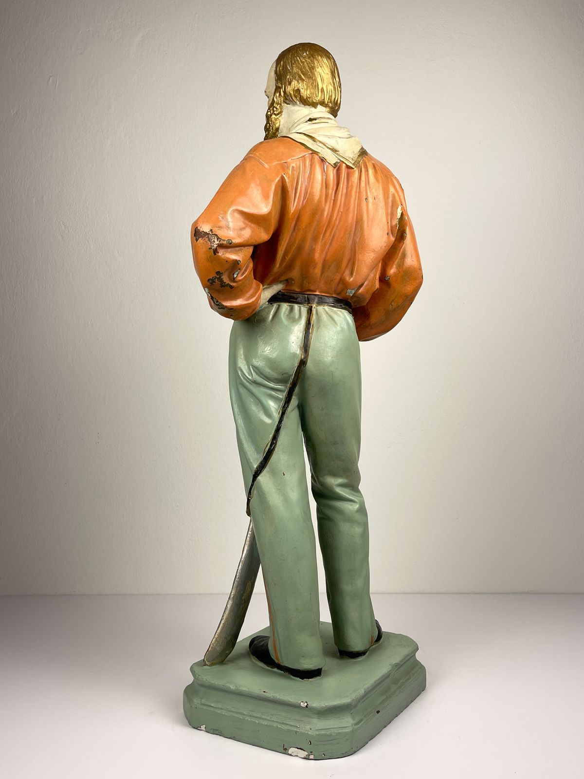 Groot antiek gipsen beeld Giuseppe Garibaldi, Italië, 1910–1920 photo 2270.0