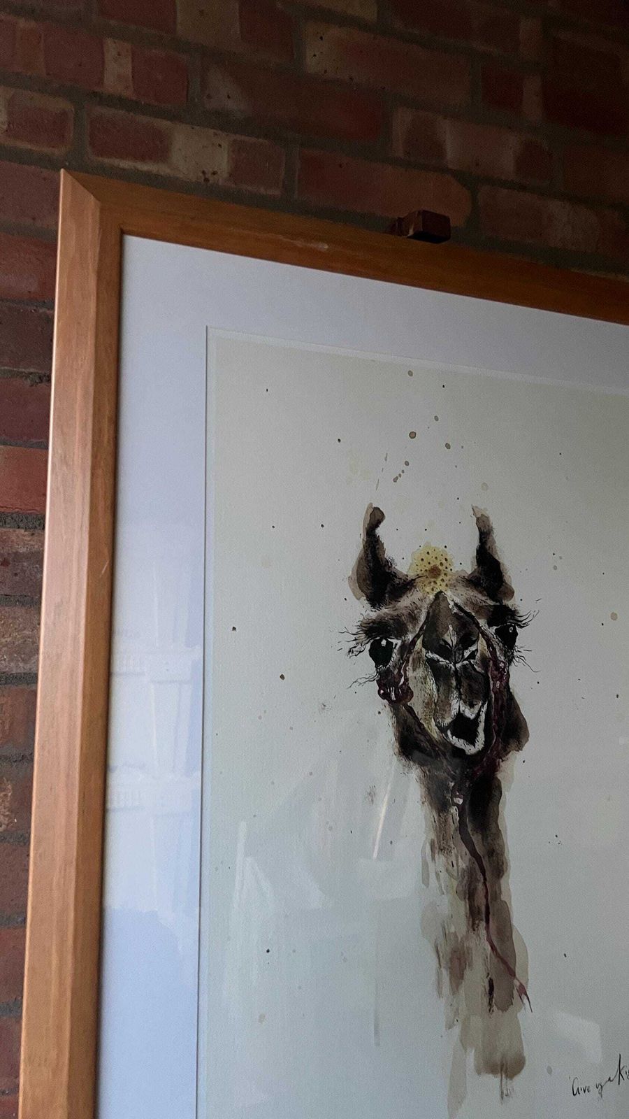 Large Signed And Framed Giclee Print Of "Give Us A Kiss" Painting By Anna Wright photo vinterior