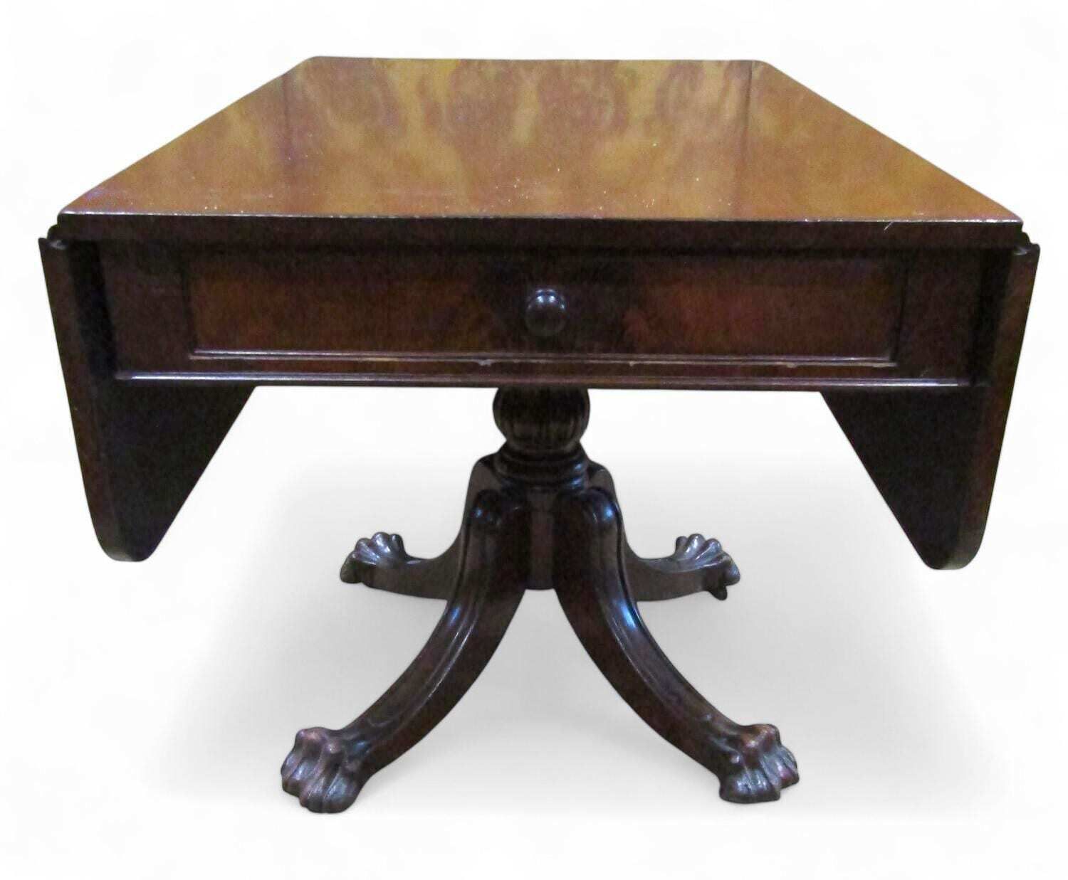 Antique 19th Century Mahogany Drop Leaf Pembroke Breakfast Table