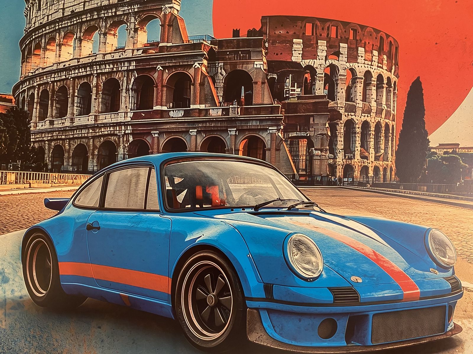 Pollux, 2020s   Roma   Original Poster Printed In Offset With Detached Screen Cm 98x 68 In 38,6 X 26,8 Hand Signed Lower Right photo vintage