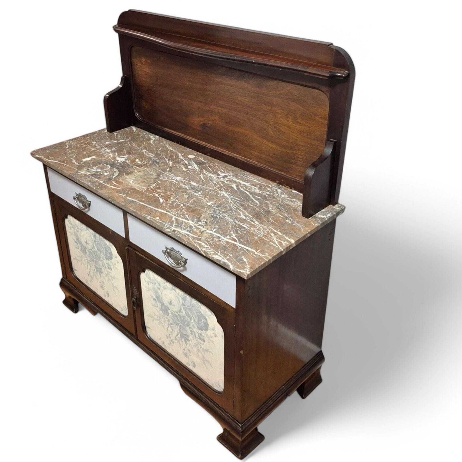 Antique Edwardian Marble Topped Washstand Cupboard By Wadham And Sons Ltd Circa 1910