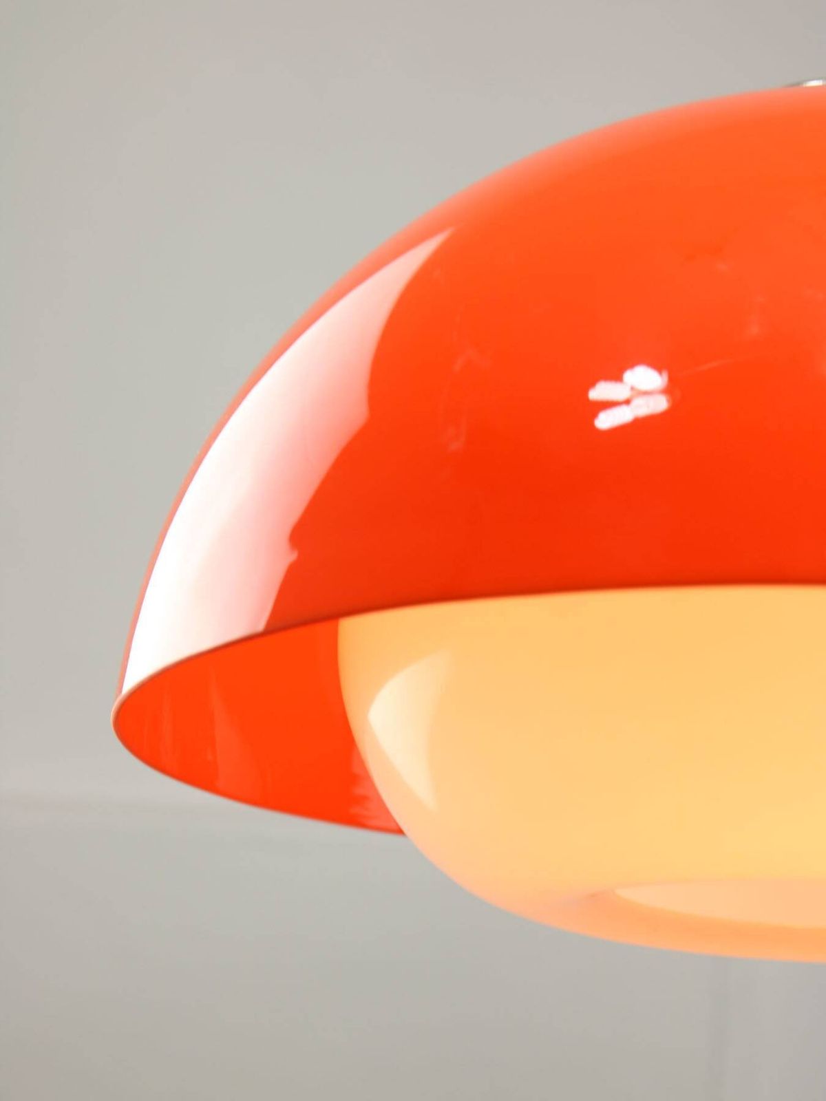 photo buy Space Age Italian Orange Acrylic Glass Pendant Lamp, 1970s