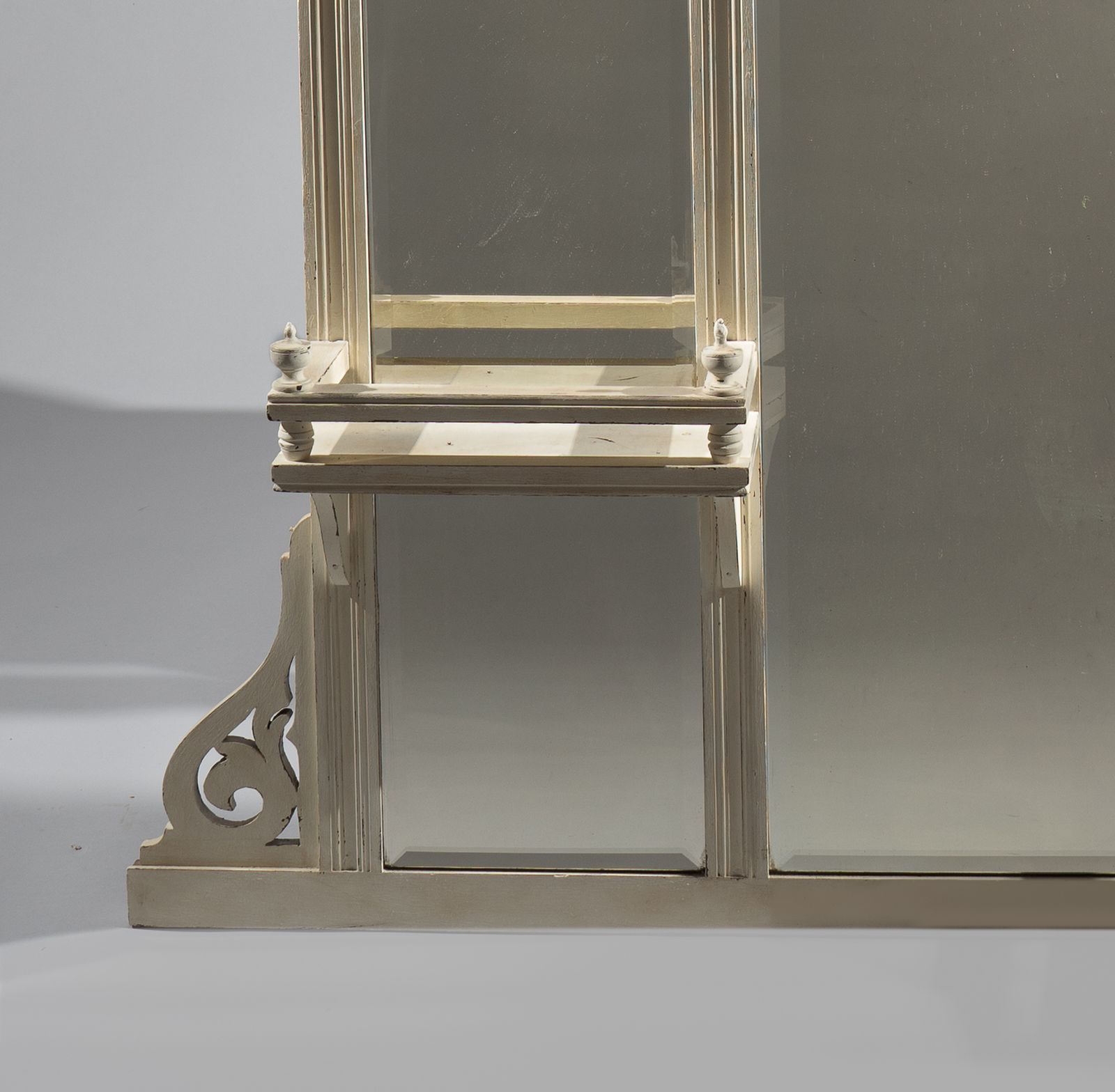 19th Century Victorian English Painted And Parcel   Gilt Overmantle Mirrror photo Home Decor