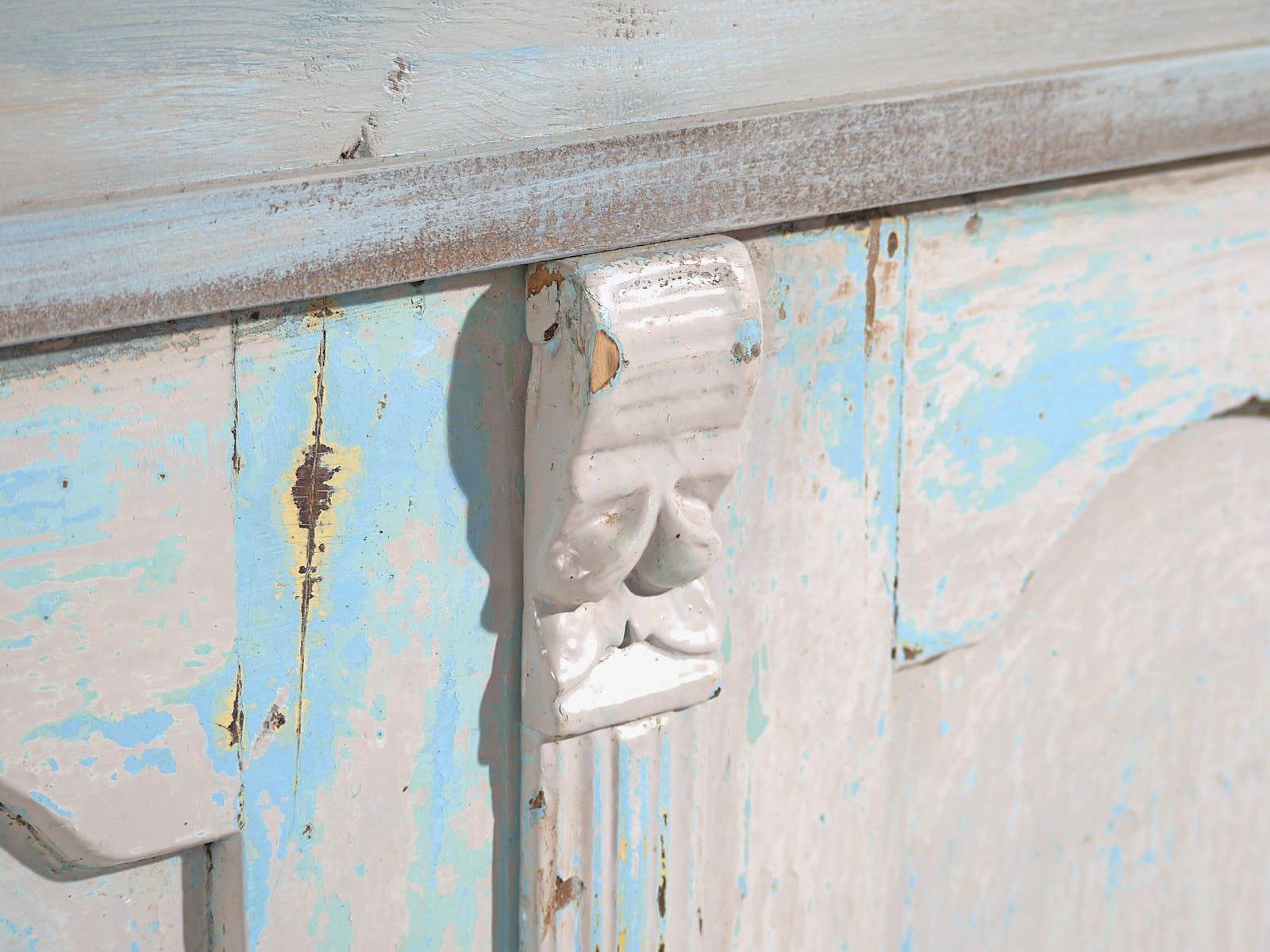 1383.0 Antique Blue Patina Shop Counter (C.1940) #81 photo