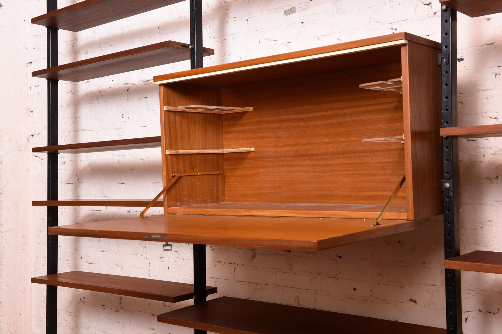 Freestanding Wall Unit, Bookshelves, Roomdivider, Midcentury Modern, 1950s photo Furniture