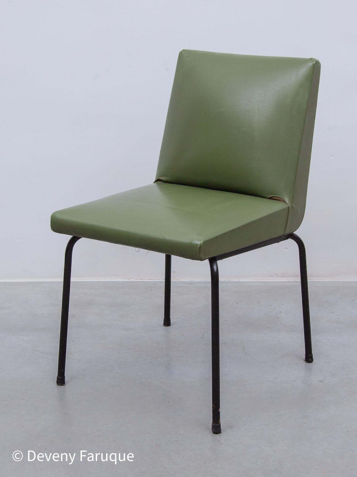 Set Of Five Dining Room Chairs Designed By Pierre Guariche For Meurop, Belgium photo furniture