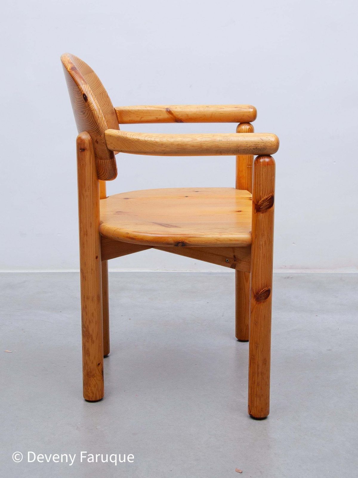 photo furniture Set Of Two Solid Pine Side Arm Chairs By Rainer Daumiller For Hirtshals, 1970s