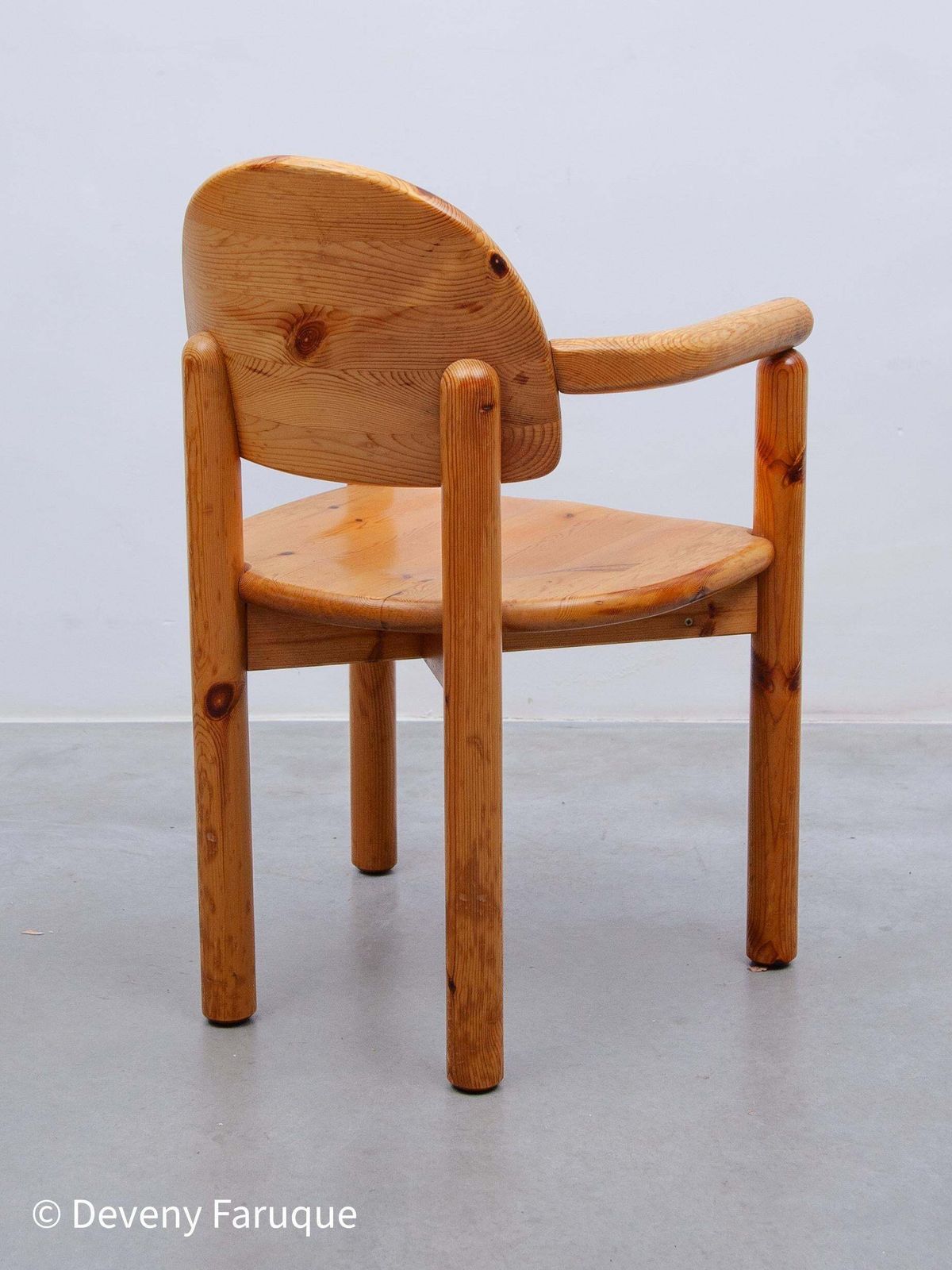 photo for sale Set Of Two Solid Pine Side Arm Chairs By Rainer Daumiller For Hirtshals, 1970s