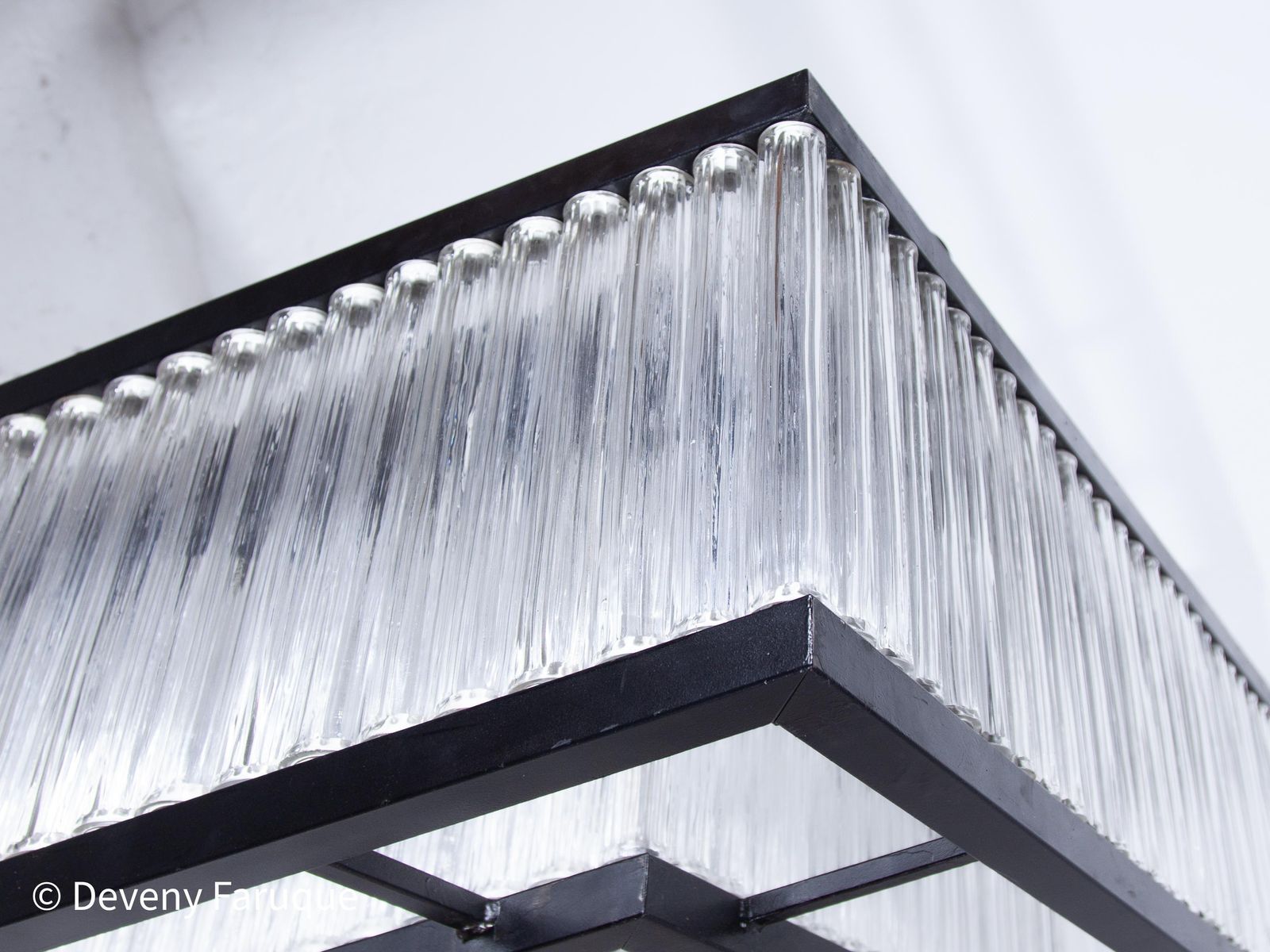Large Art Relief Glass Tube Chandelier photo Lighting