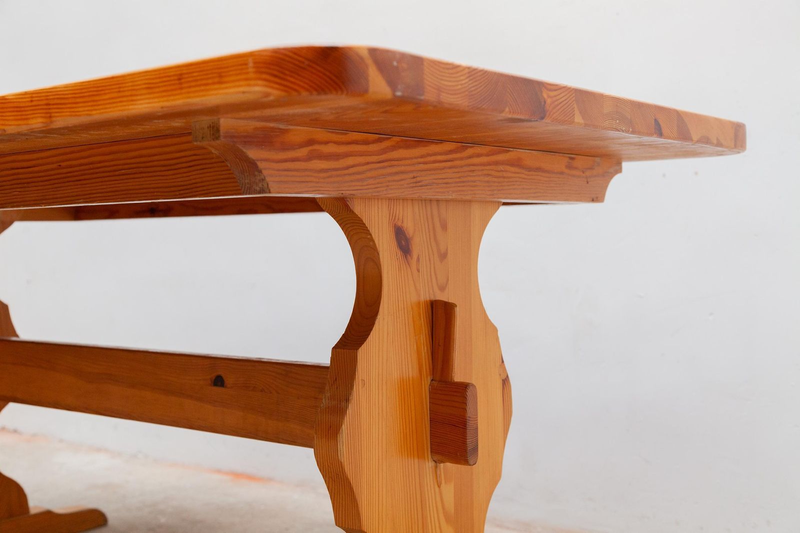photo for sale Alpine Inspired Brutalist Dining Table In Style Of Charlotte Perriand, 1960s
