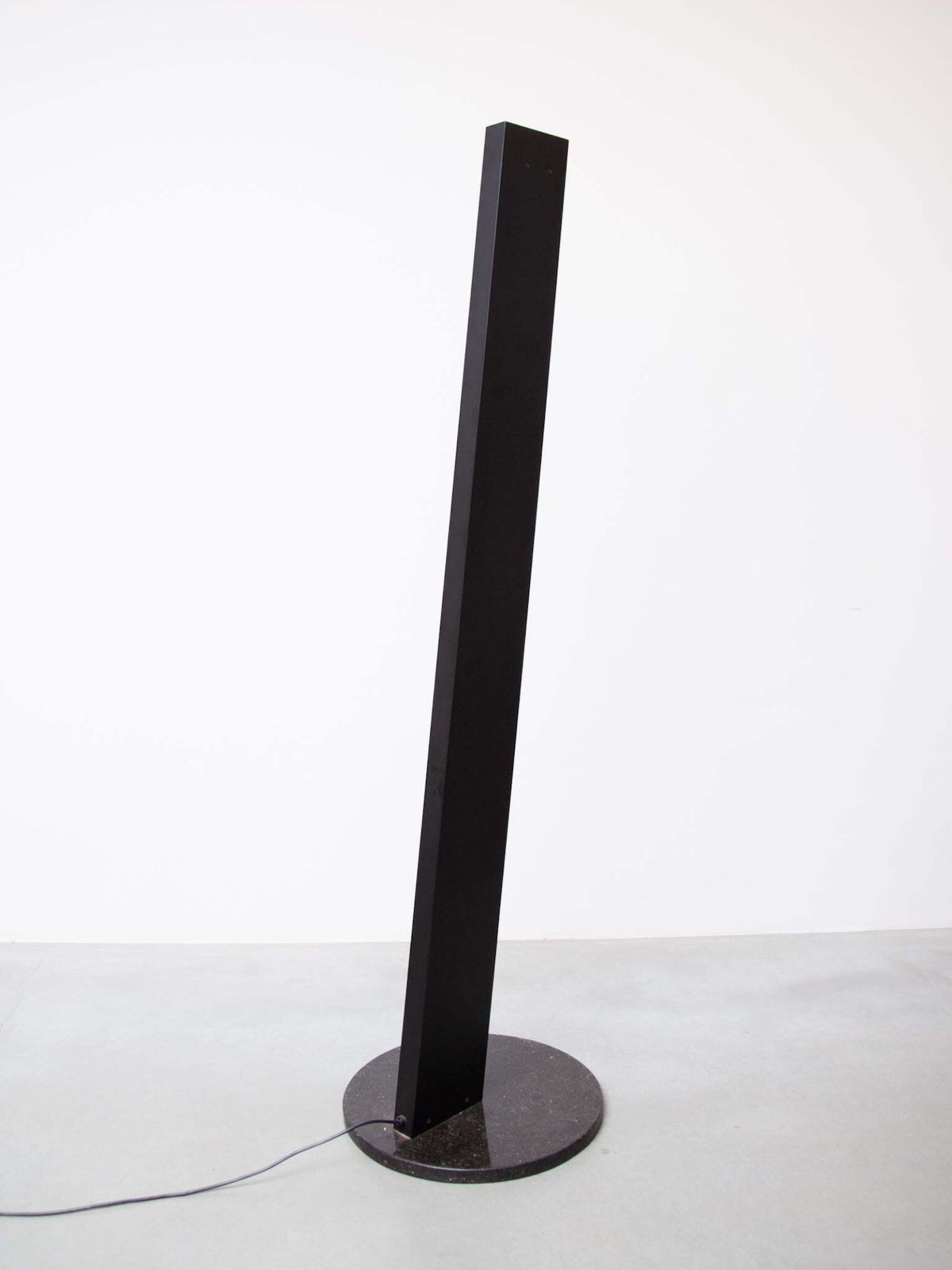 Floor Lamp Large Black Plated Metal Uplighter, 1980s By Poltrona Frau photo 2967.0