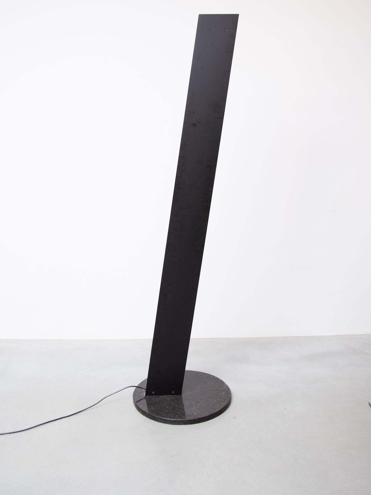 Floor Lamp Large Black Plated Metal Uplighter, 1980s By Poltrona Frau photo vinterior