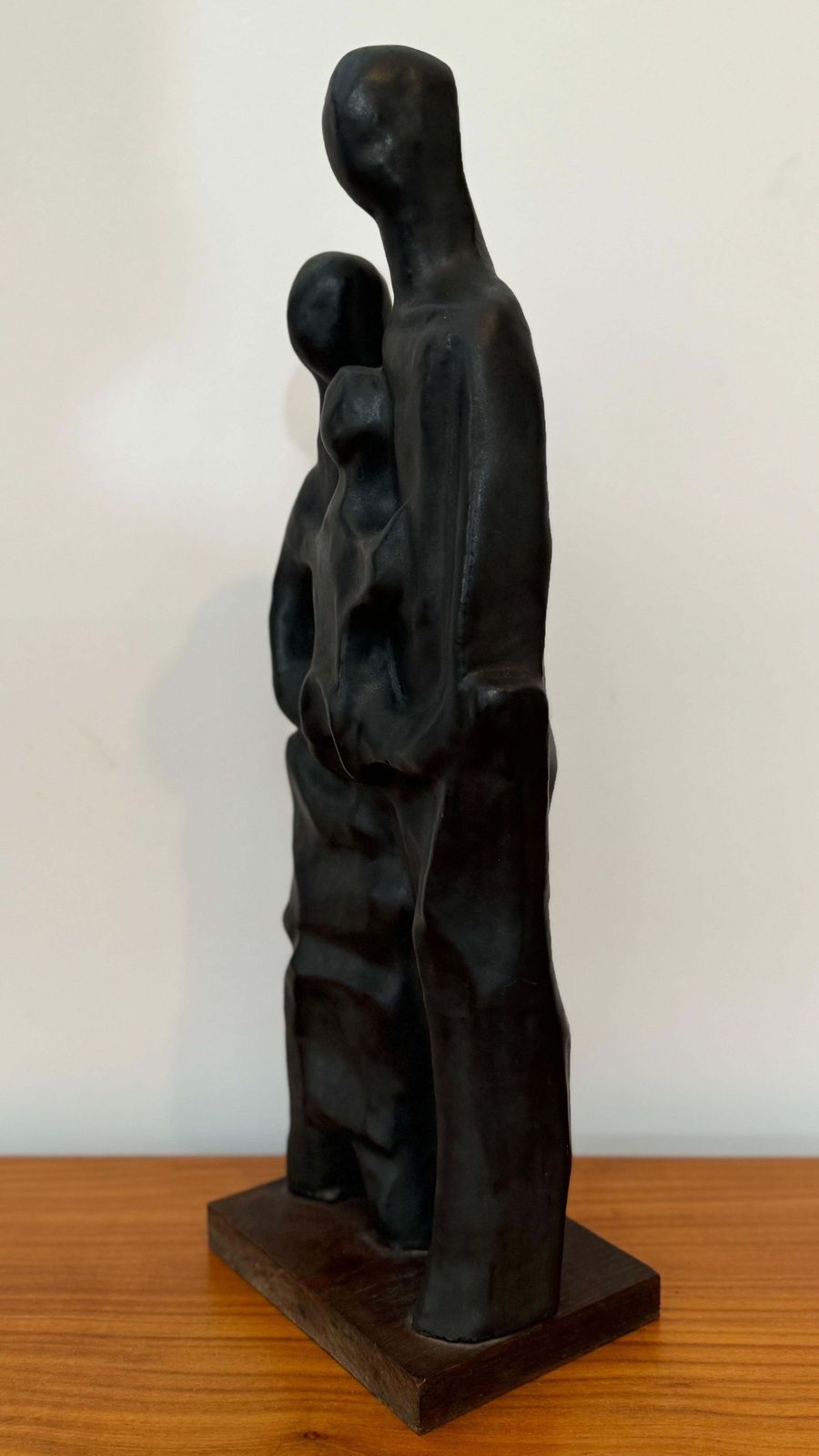 Abstract Family Sculpture In Black Glaze By Elie Van Damme, Belgium, 1960s photo buy