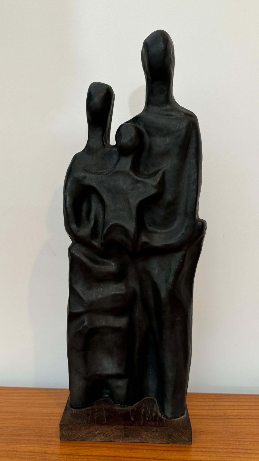photo vinterior Abstract Family Sculpture In Black Glaze By Elie Van Damme, Belgium, 1960s