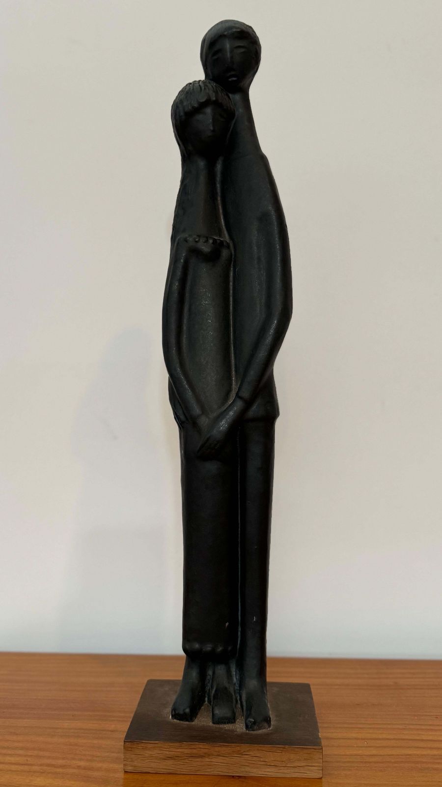 Black Glazed Sculpture Ceramic By Elie Van Damme, Belgium, 1960s photo vinterior