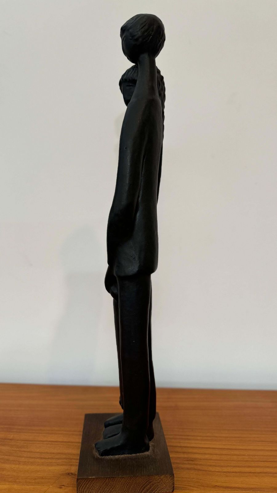 photo for sale Black Glazed Sculpture Ceramic By Elie Van Damme, Belgium, 1960s