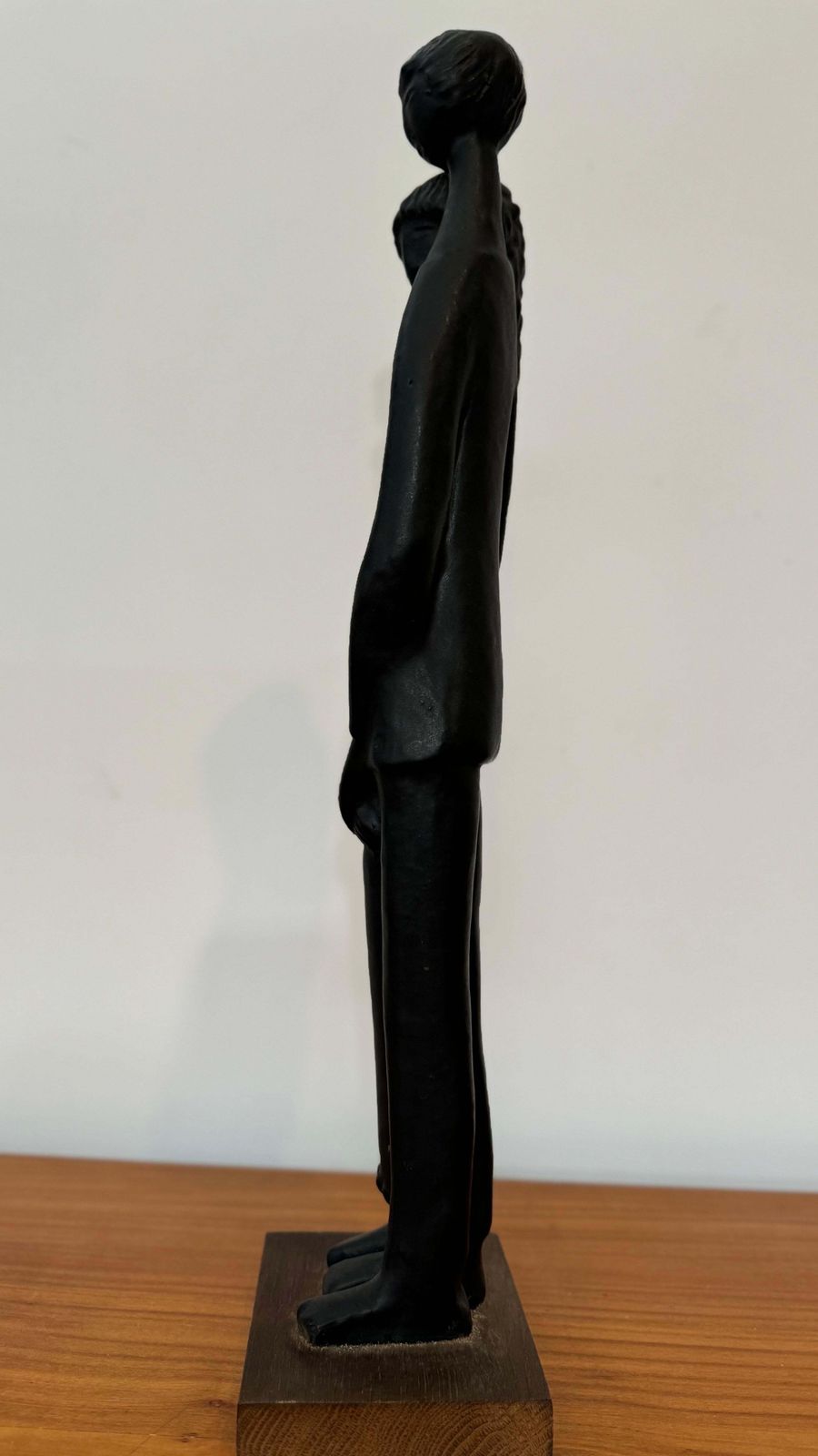 Art Black Glazed Sculpture Ceramic By Elie Van Damme, Belgium, 1960s photo