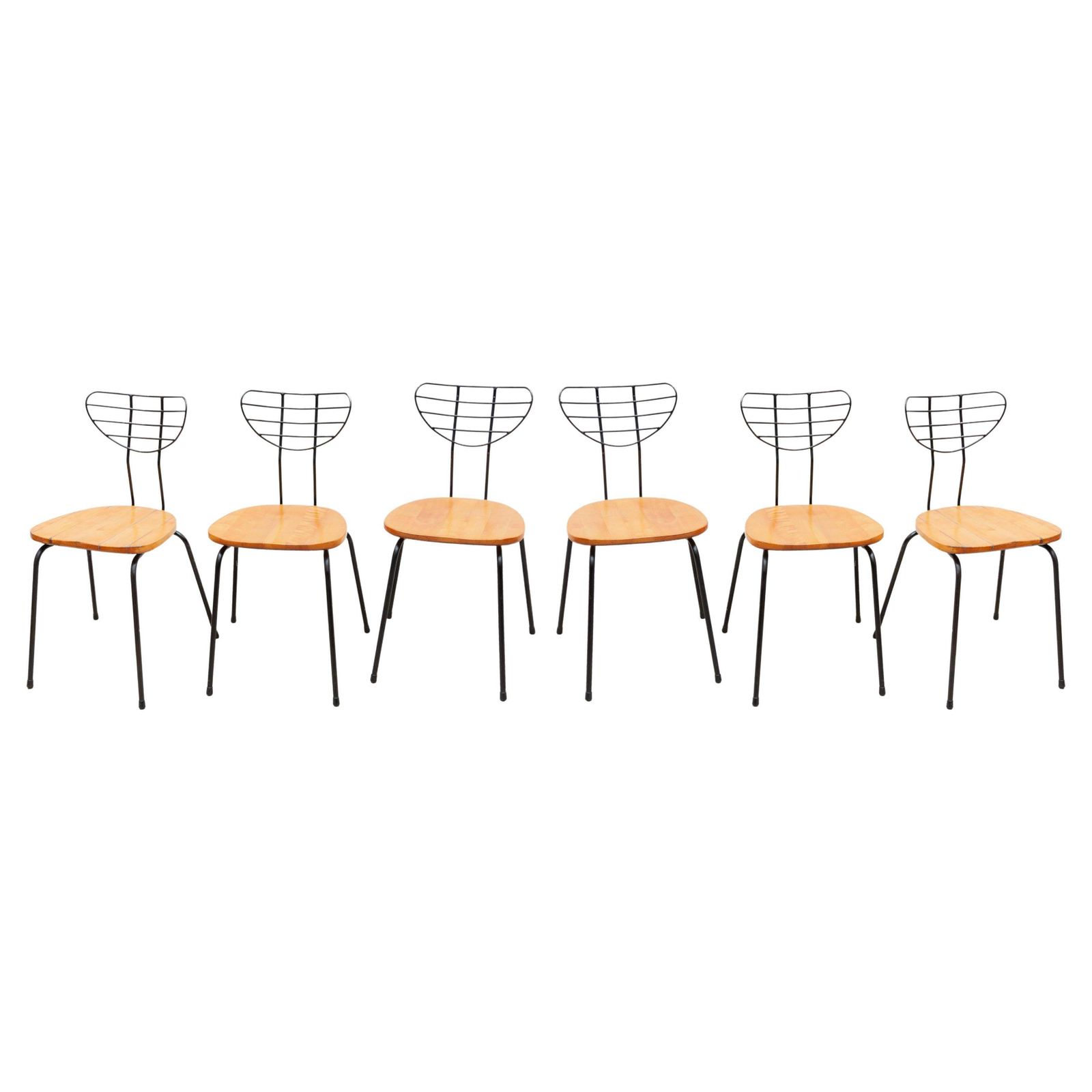 Set Of Six "Radar" Chairs Designed By Willy Van Der Meeren For Tubax, Belgium