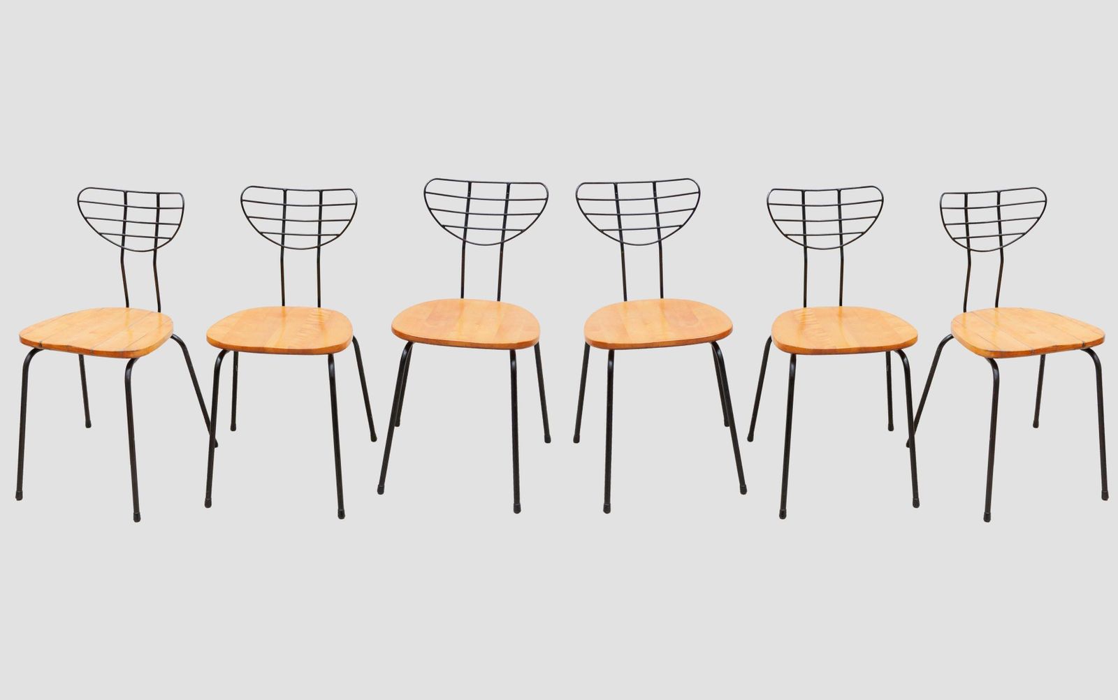 Set Of Six "Radar" Chairs Designed By Willy Van Der Meeren For Tubax, Belgium photo furniture