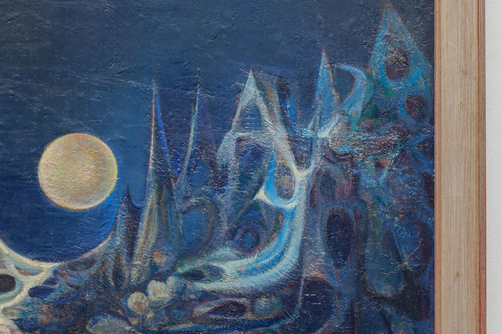 Surrealistic Oil Painting On Canvas, 1970s, Signed photo Art