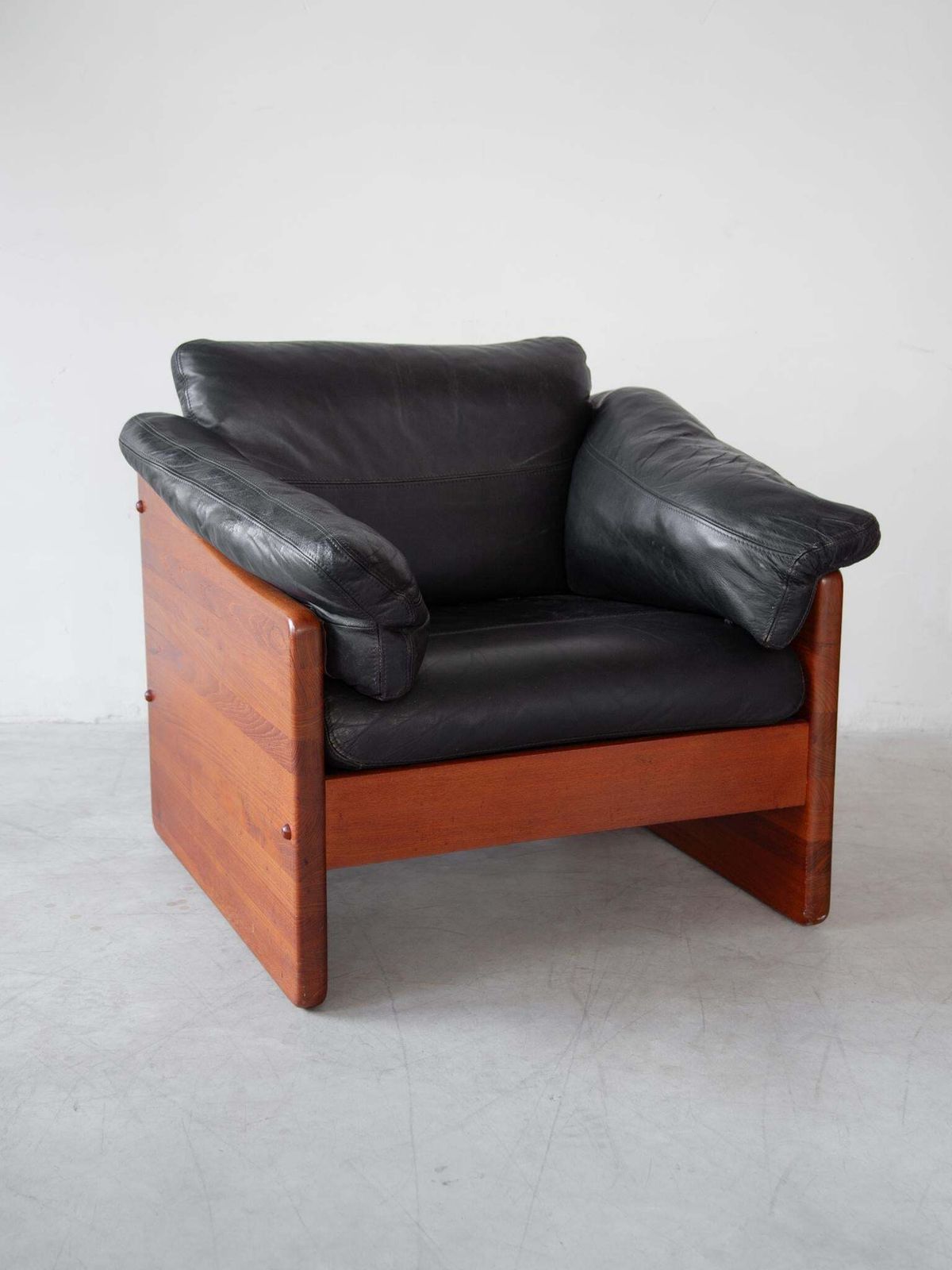 A. Mikael Laursen & Søn, Modern Brutalist Solid Teak Set Of Two Lounge Chairs photo 4026.0