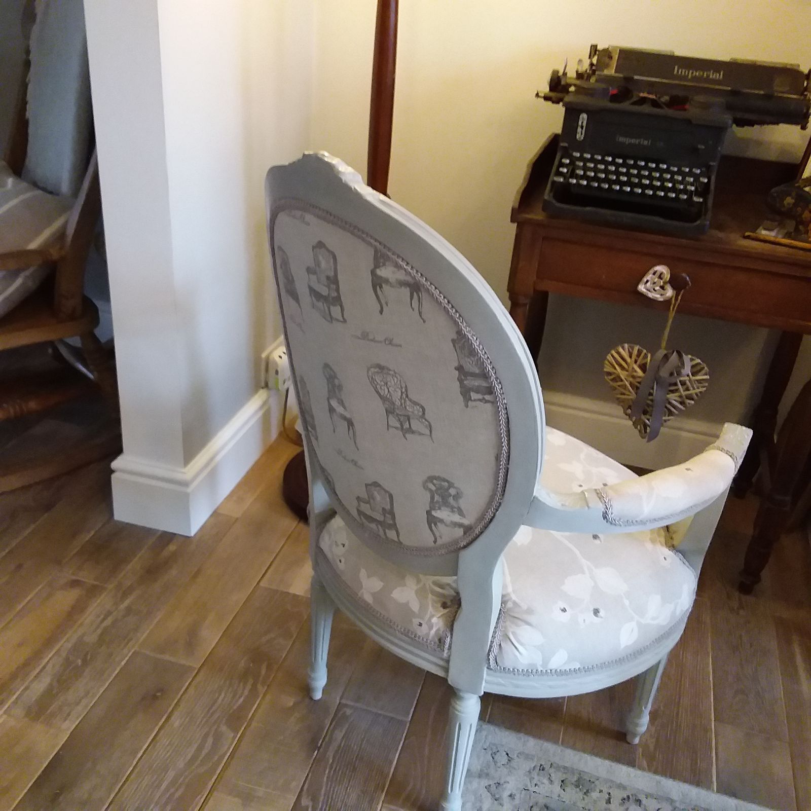 Reupholstered Louis XVI Style Chair photo for sale